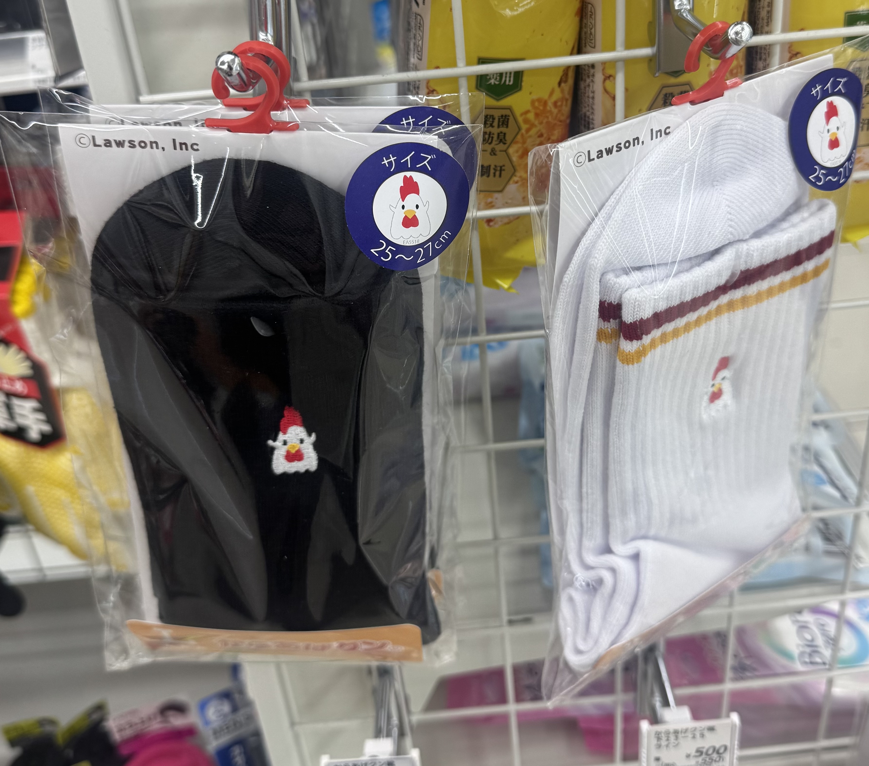 Lawson からあげクン 炸雞君刺繡短襪