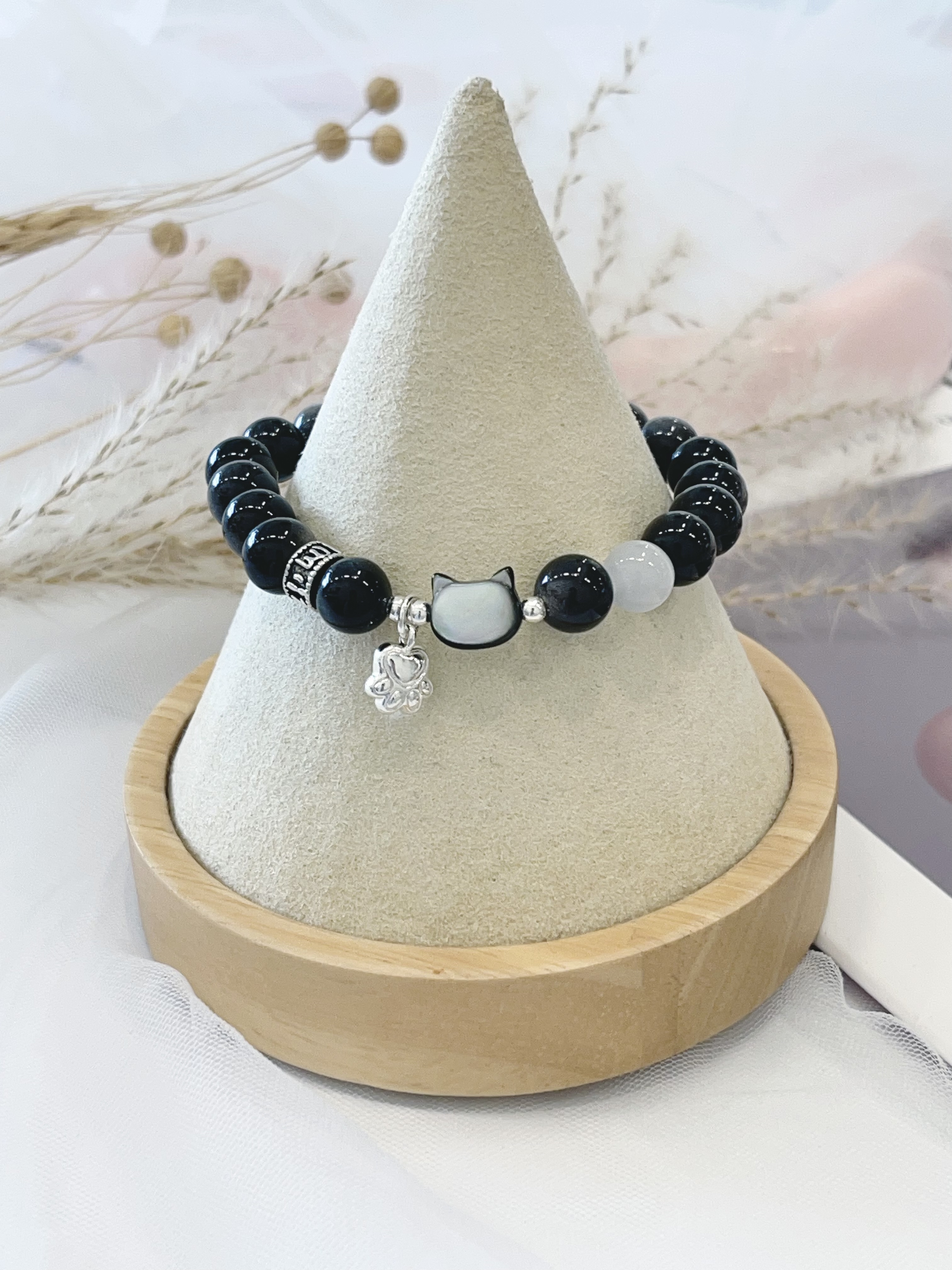 🐾 小猫情侣手串 Couple Cat Bracelet｜8mm 磁吸猫爪设计款 