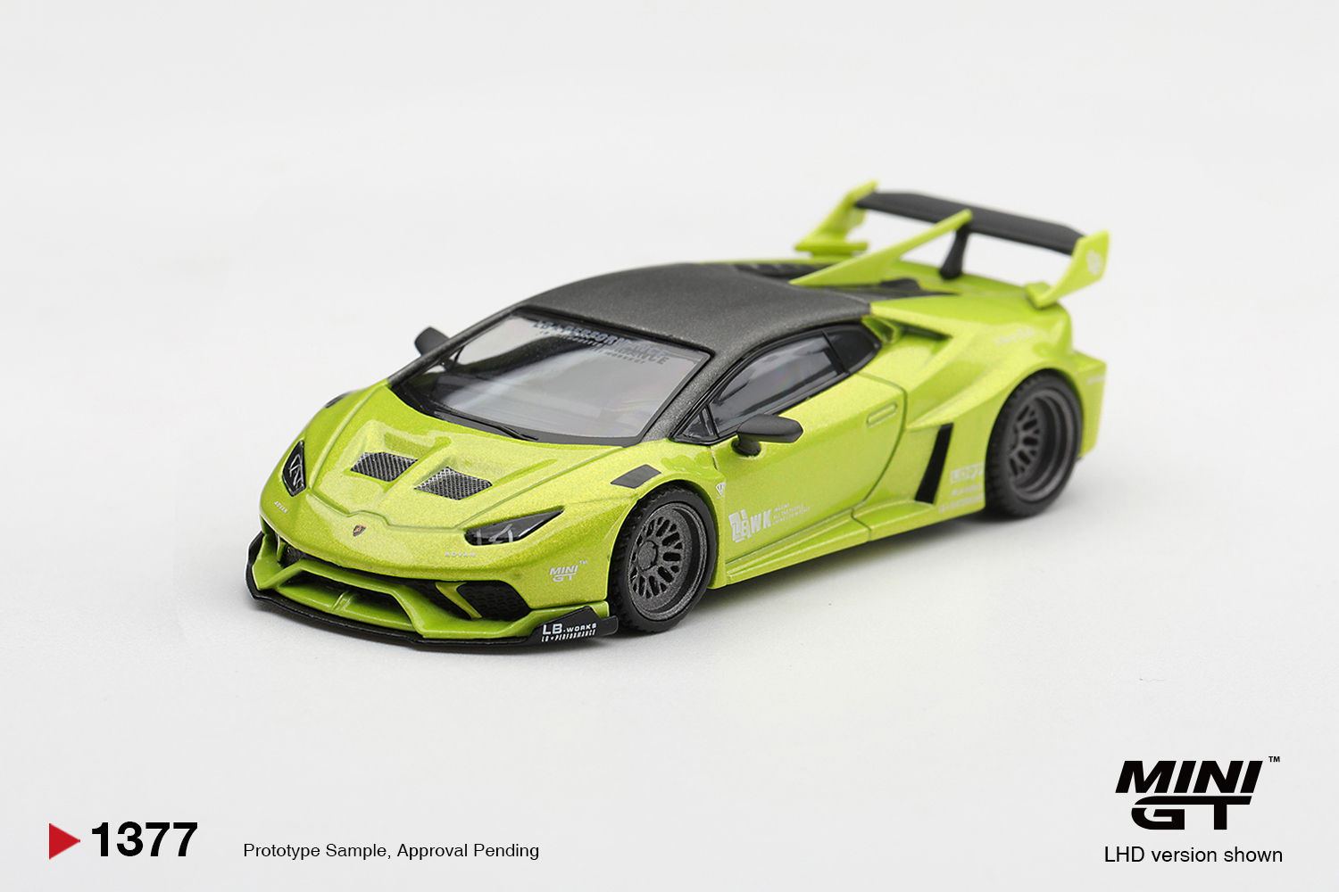 Pre Order - MINI GT ( MGT01377-R ) Lamborghini Huracán LB★WORKS Lime Metallic / MINIGT 預訂優惠價 Pre-Order Price: HK$89