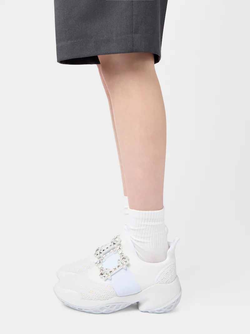 Roger Vivier Viv' Run 織物運動鞋 白色