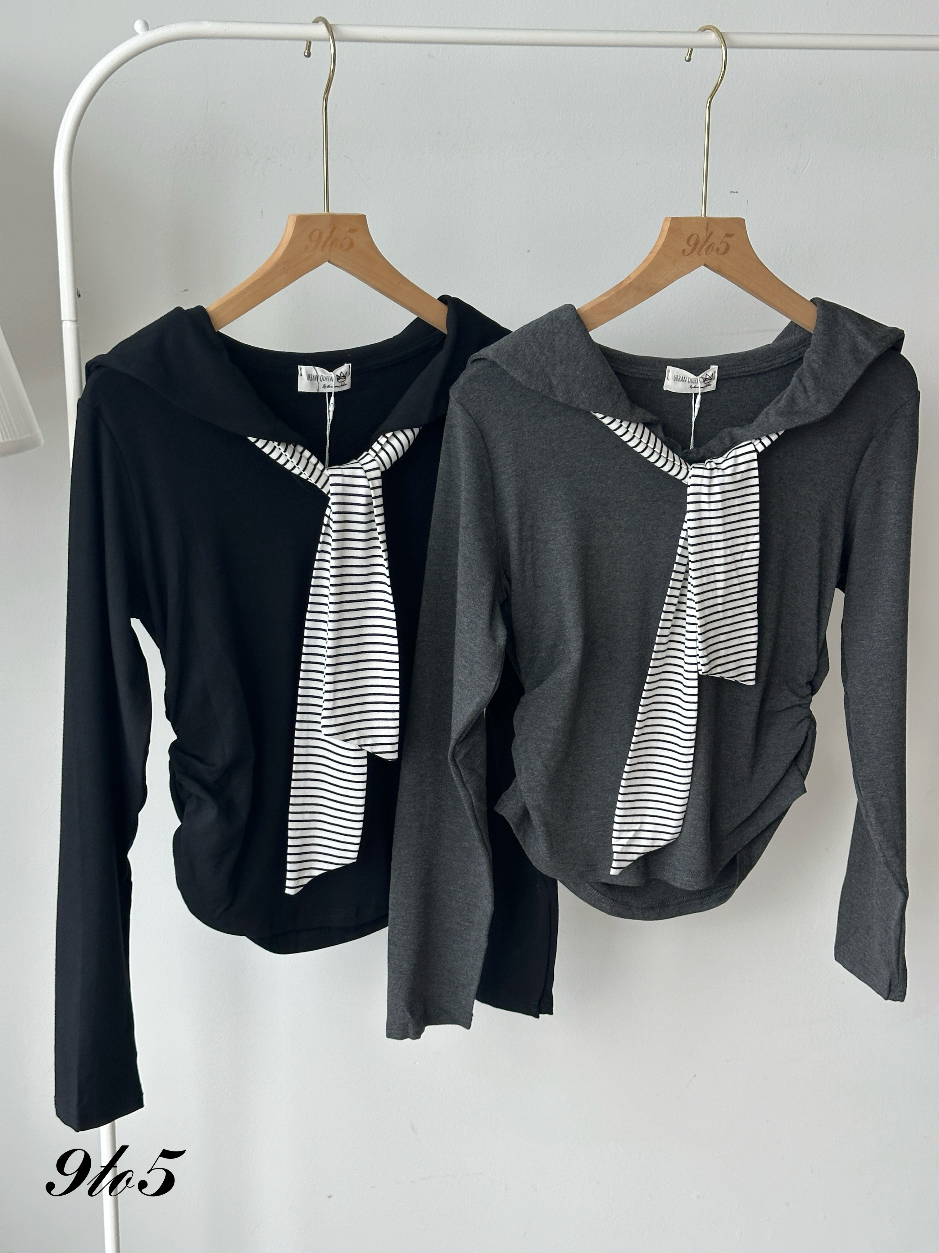 T4202 Long Sleeve Preppy Top - 4 Colors 