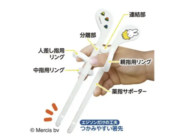 日本 Edison miffy 米菲兔 幼兒學習筷 (右手) 兒童餐具 平行進口