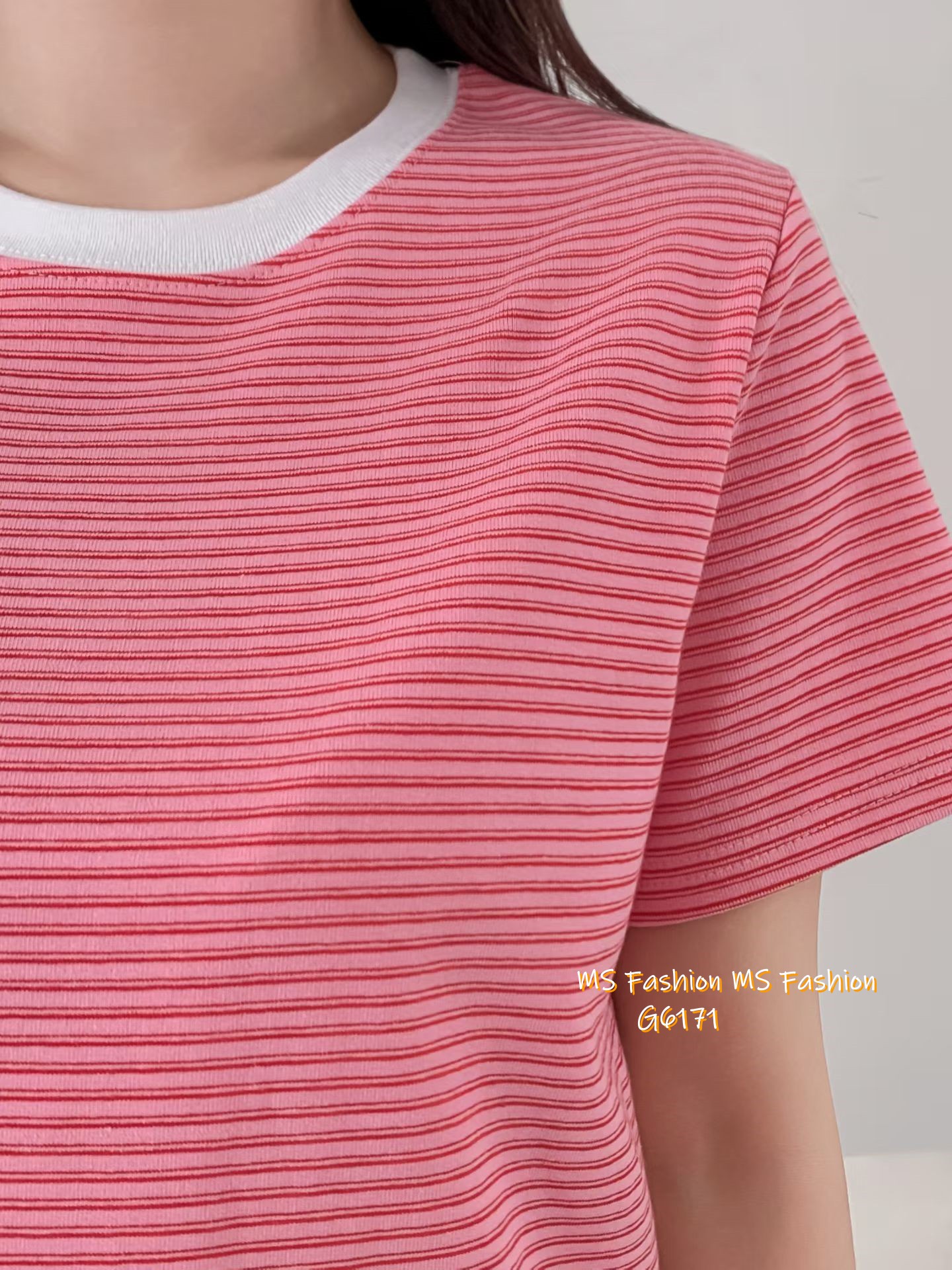  G6171 韓國🇰🇷拼色領橫間top