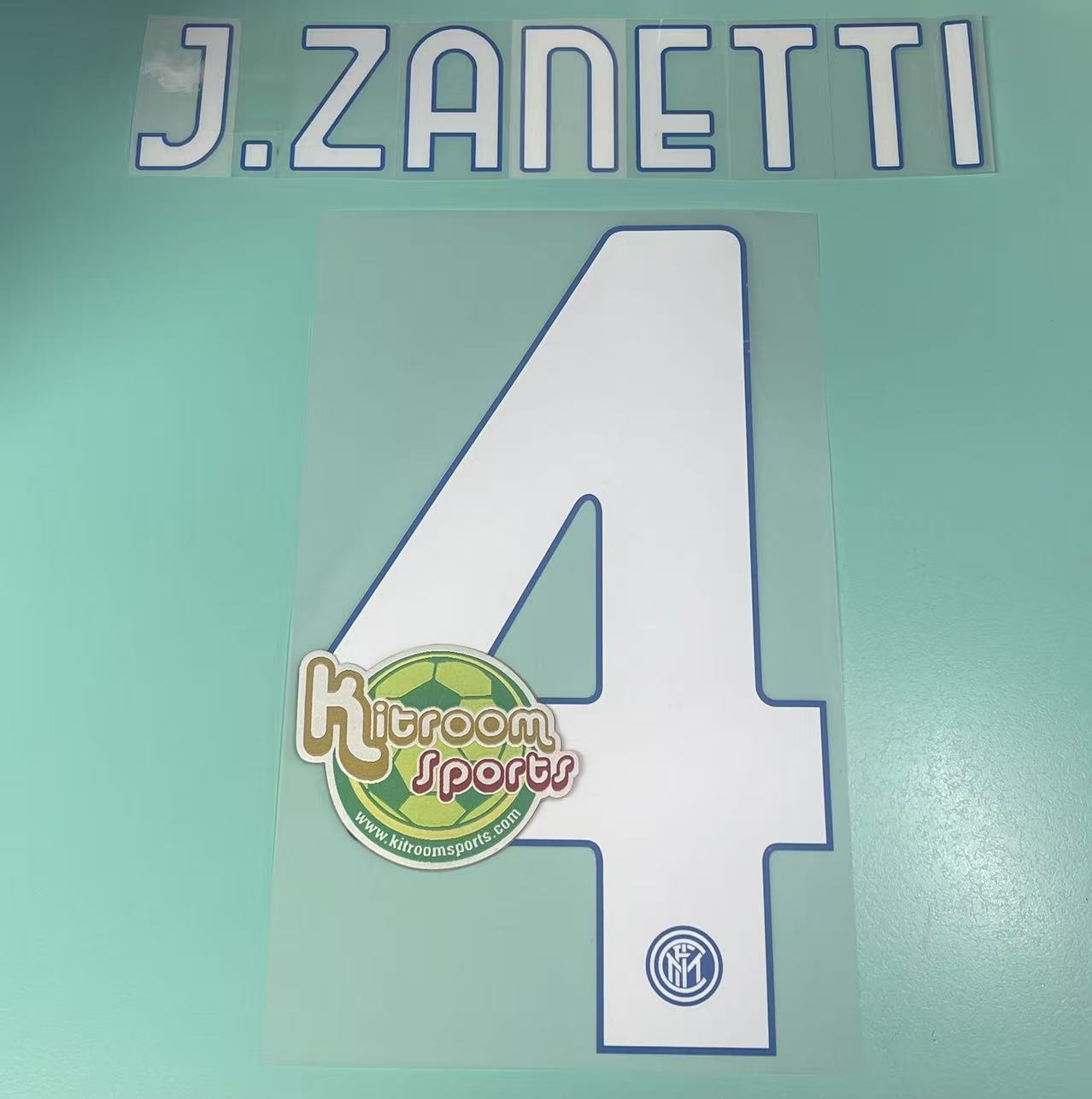 2021-22 Inter Milan Home Nameset #4 J.ZANETTI
