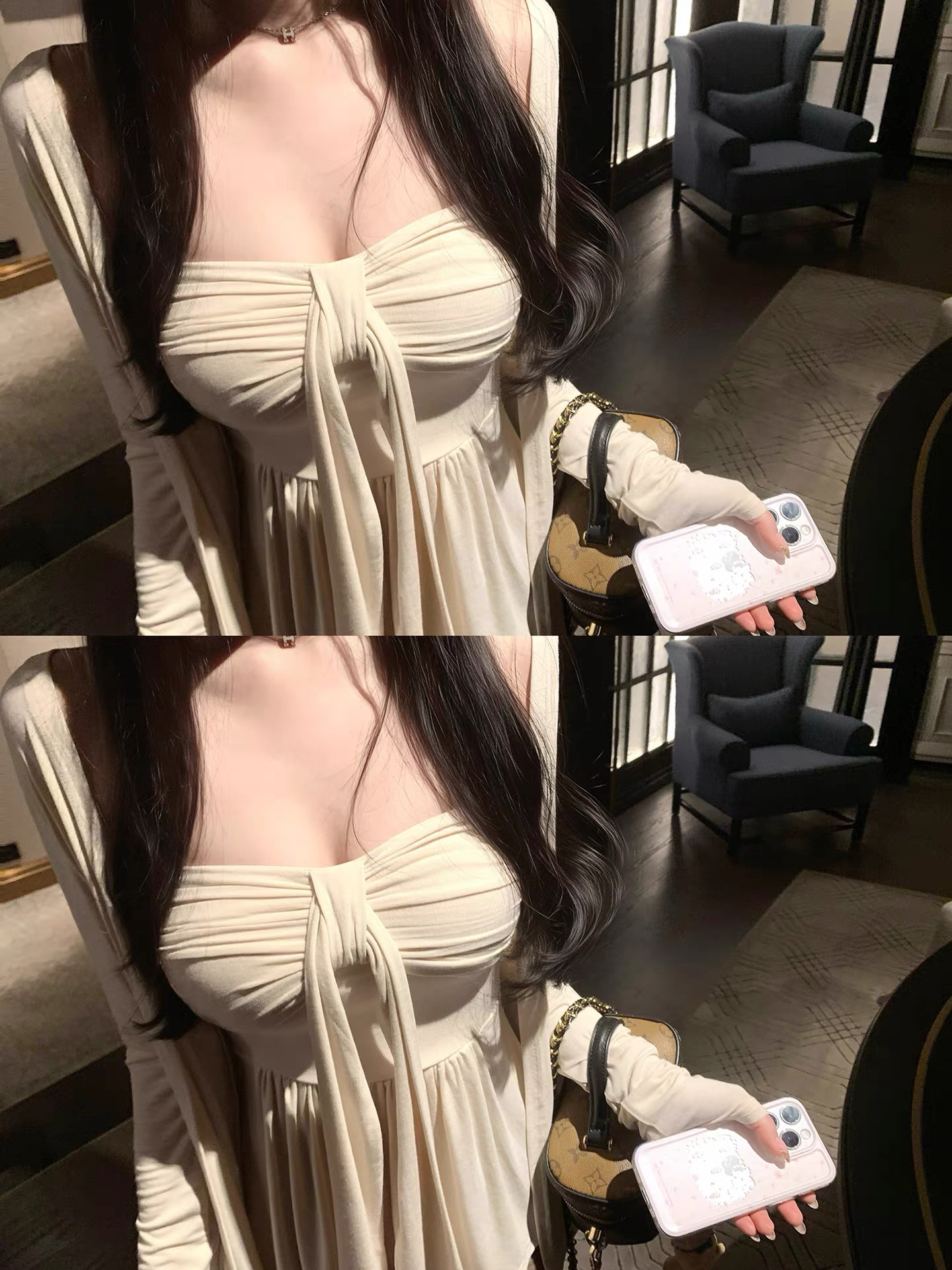 4526 Lunar Muse Knit Dress“月光缪斯针织开衫抹胸裙”