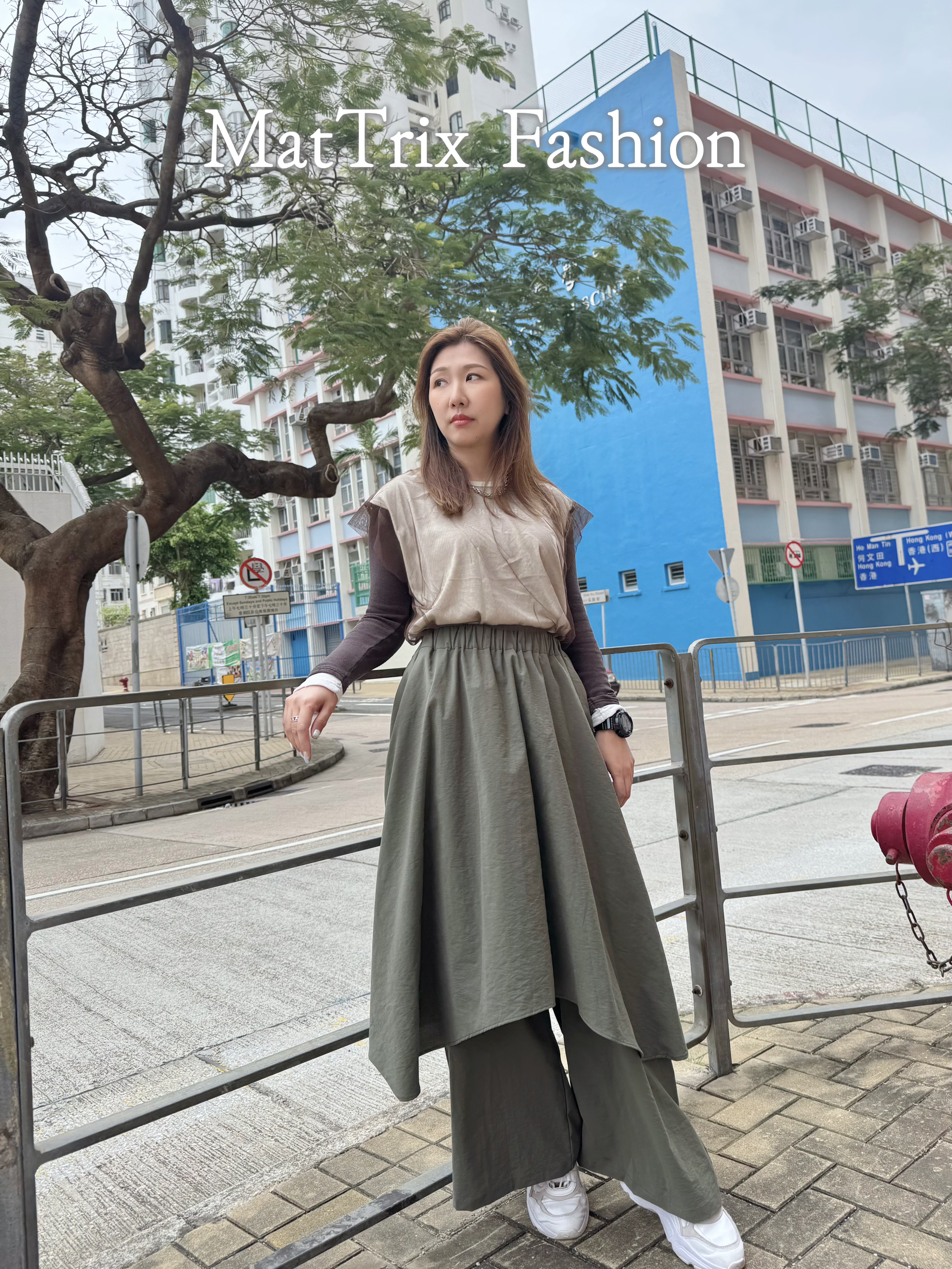 PT1051 假2件長裙褲 原價$339