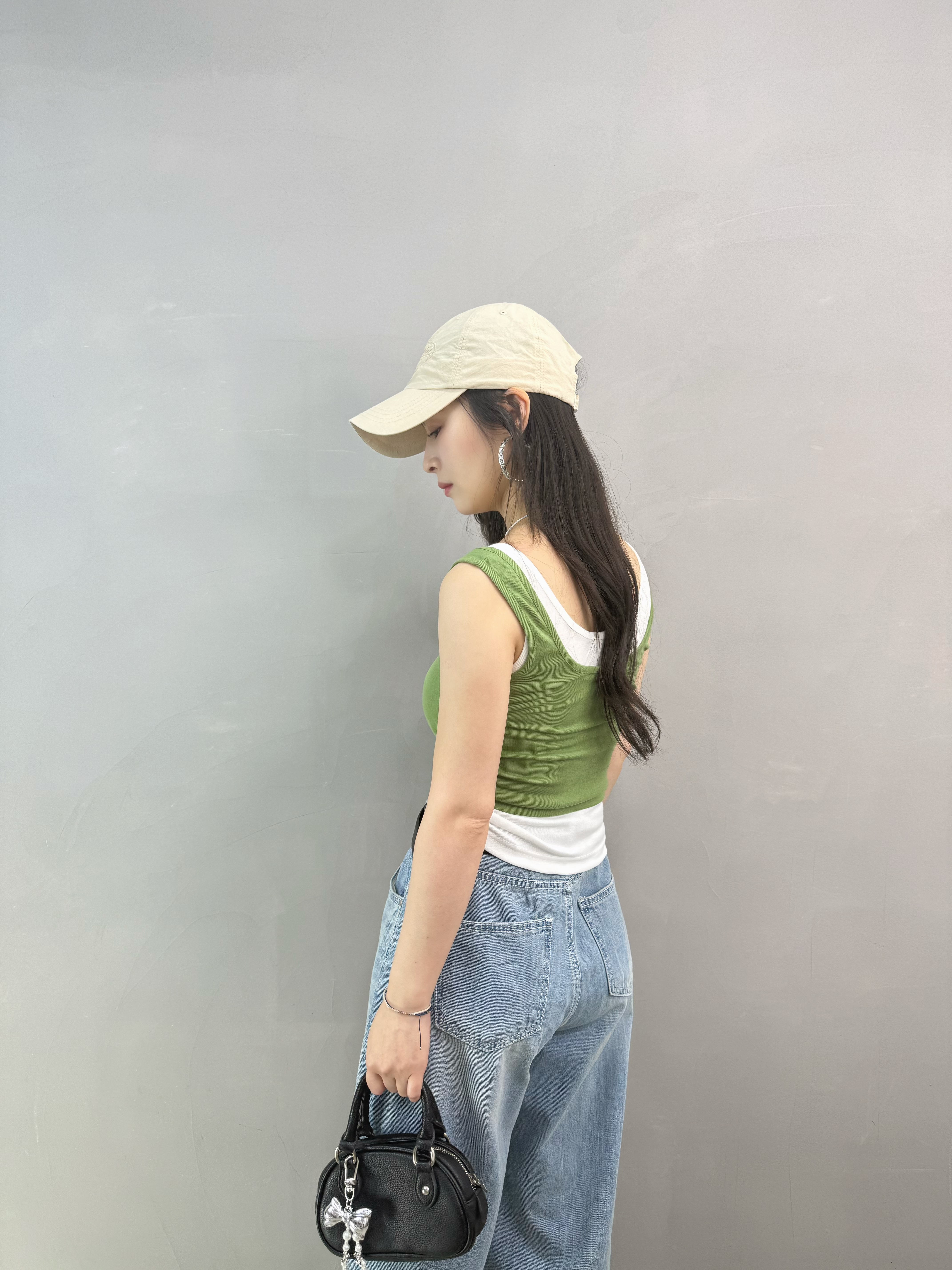 W65 撞色背心兩件Set
