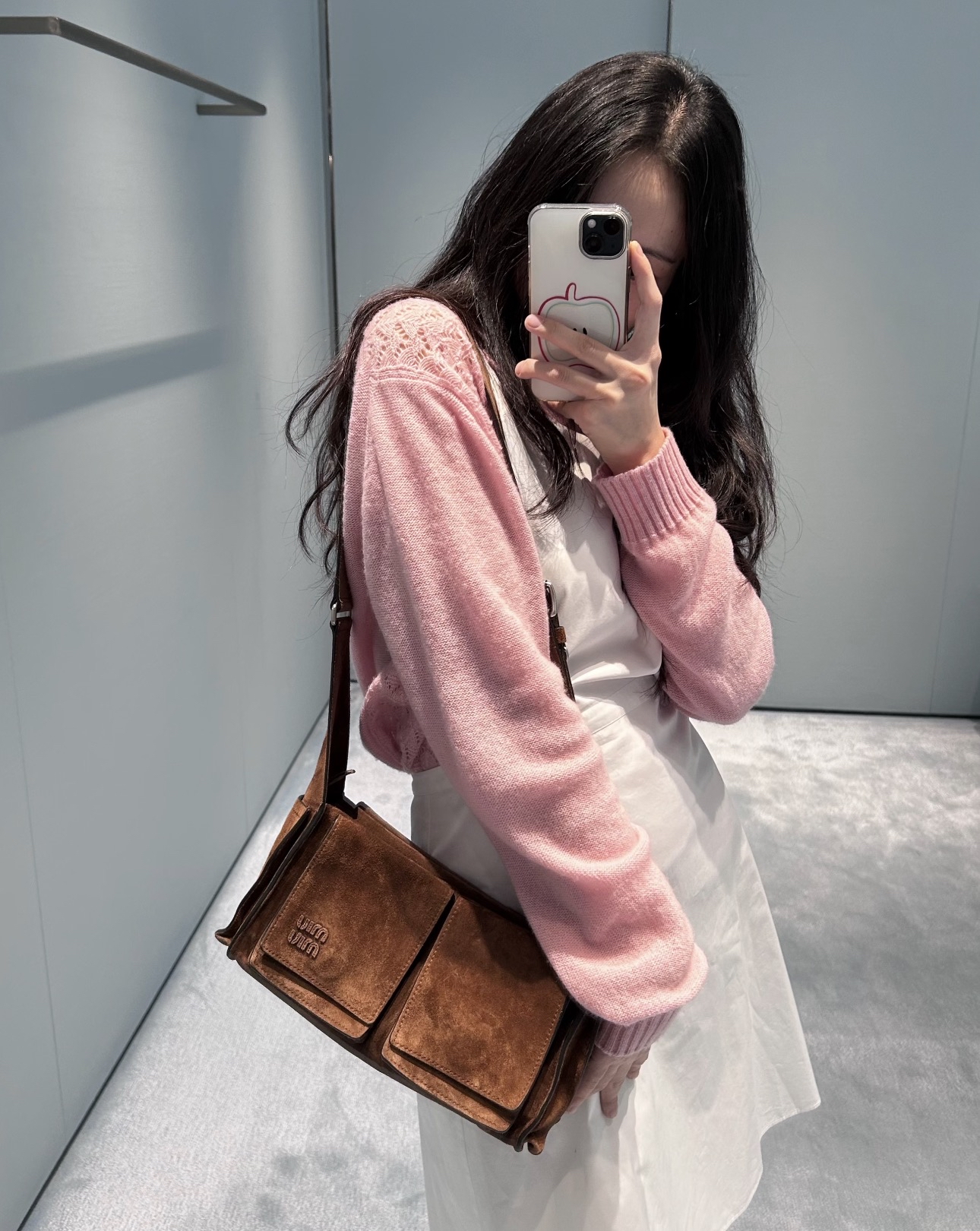 訂貨 ✈️ MiuMiu Utilitaire Suede 單肩袋 Size 14.5x26x9.5cm