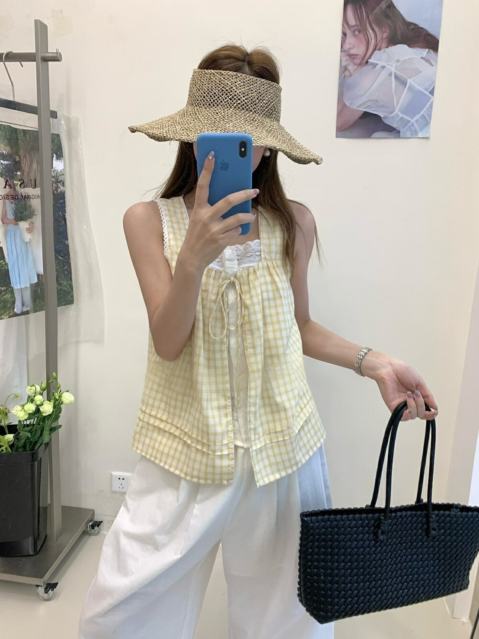 拼接格子假两件