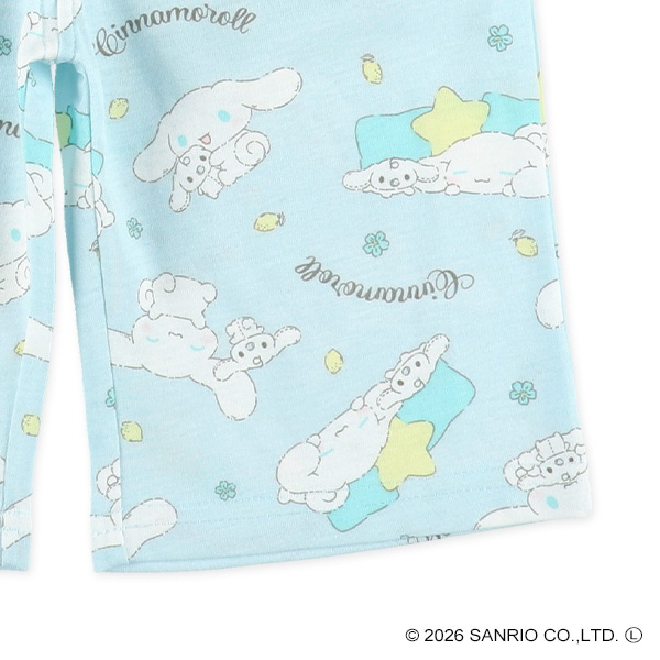 🇯🇵預訂 日本直送🇯🇵清爽材質玉桂狗滿印絲帶短袖家居服上下套裝