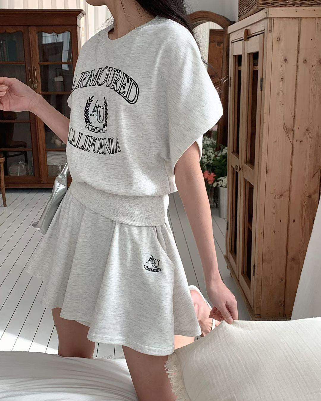 字母刺繡衛衣 Set