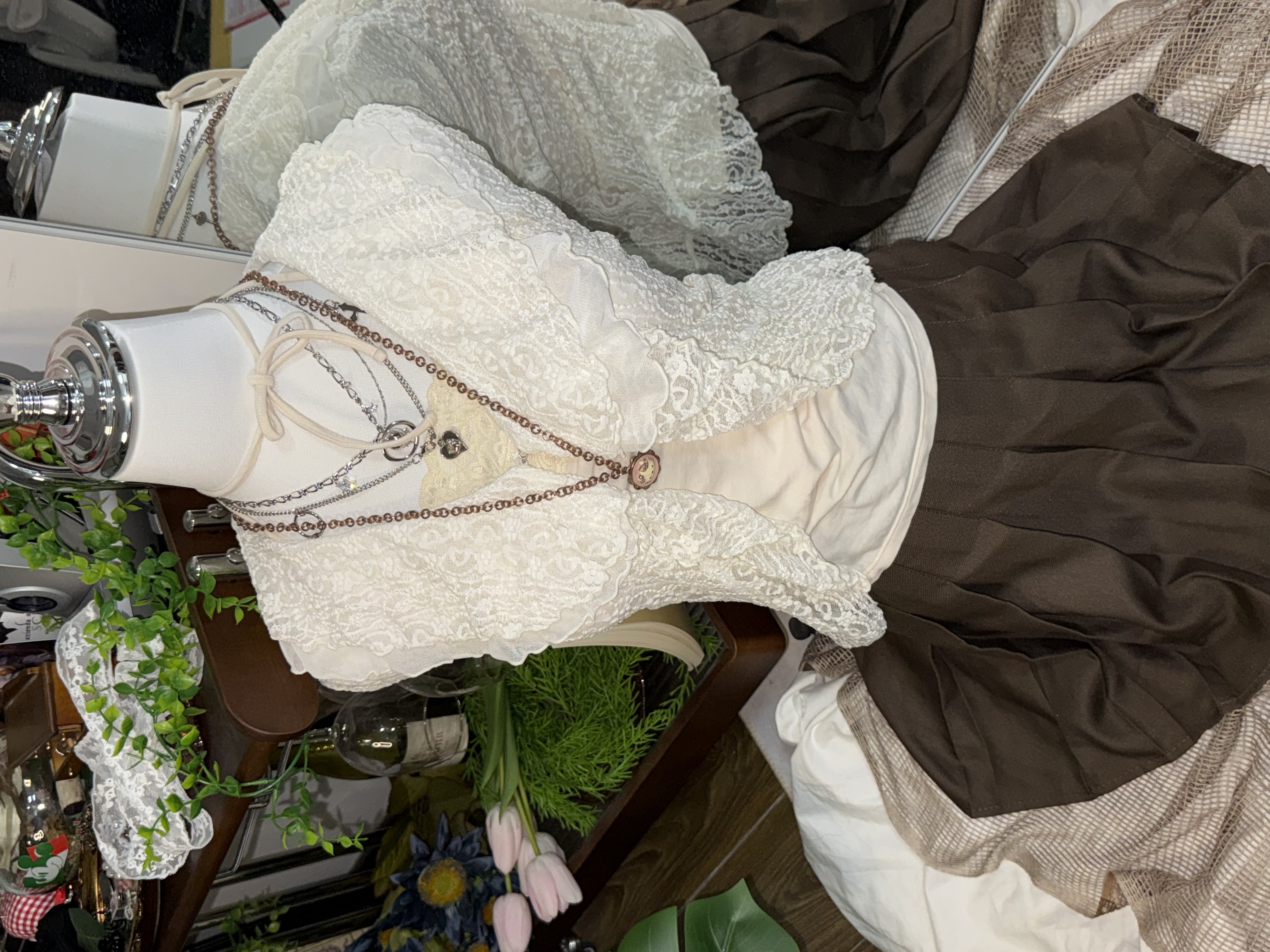 Soft Vintage Lace Twin Set