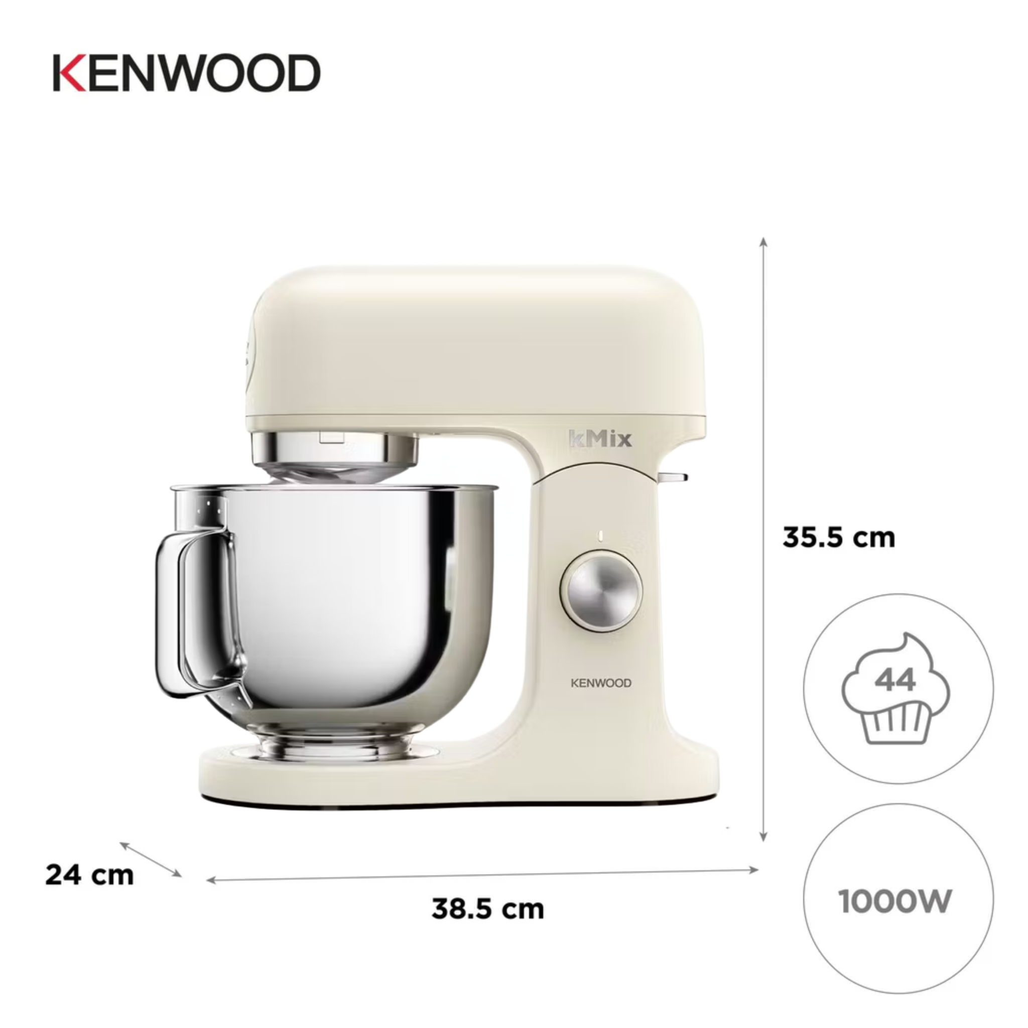 Kenwood 5L 1000W kMix Stand Mixer Red (KMX751ARD)