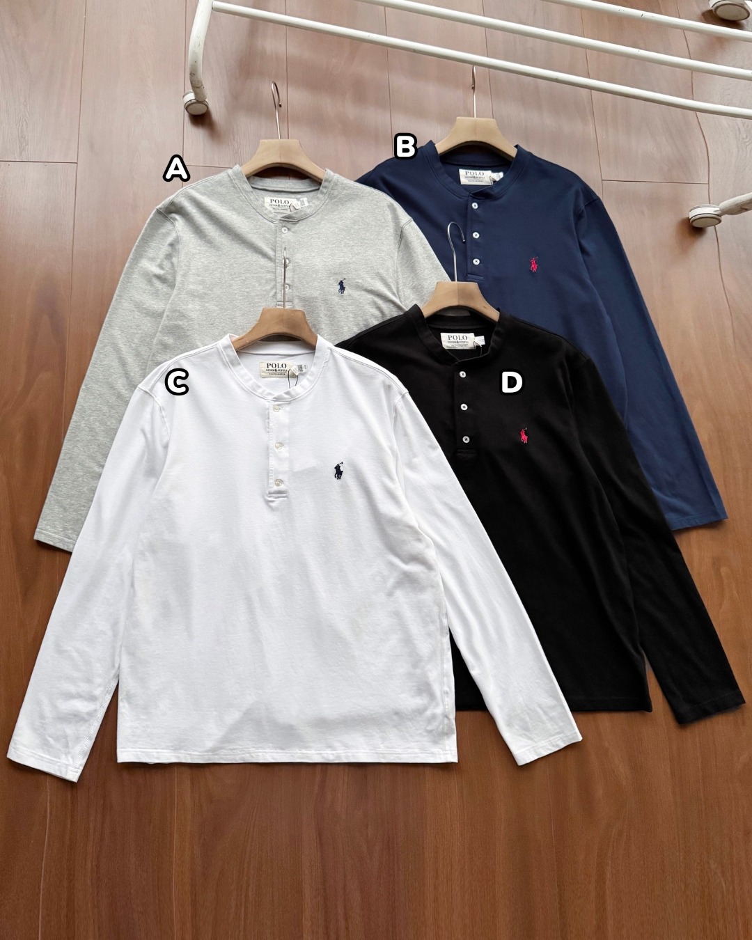 Polo Ralph Lauren 小馬刺繡亨利領長袖Tee 