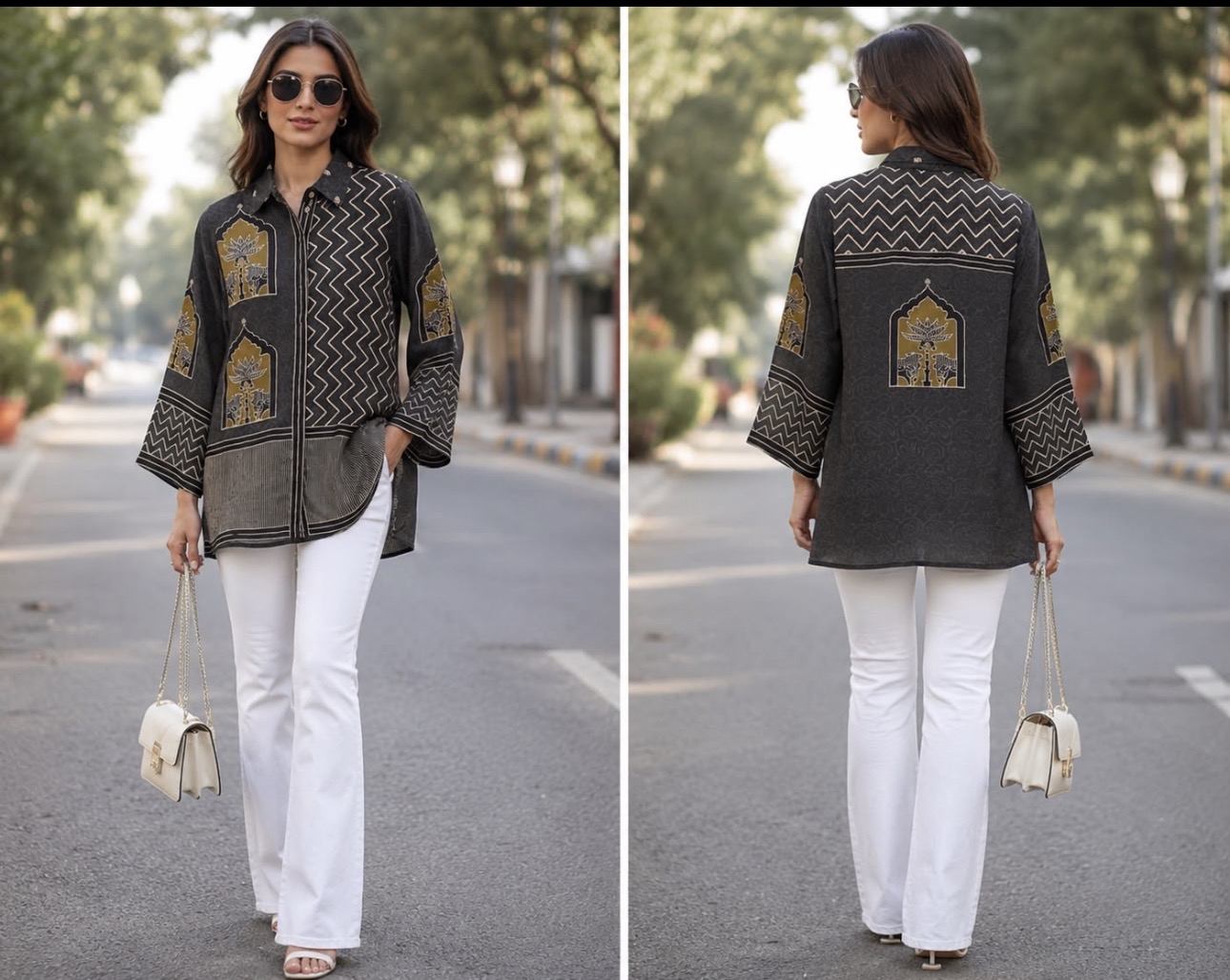 Ethnic Shirt in Black