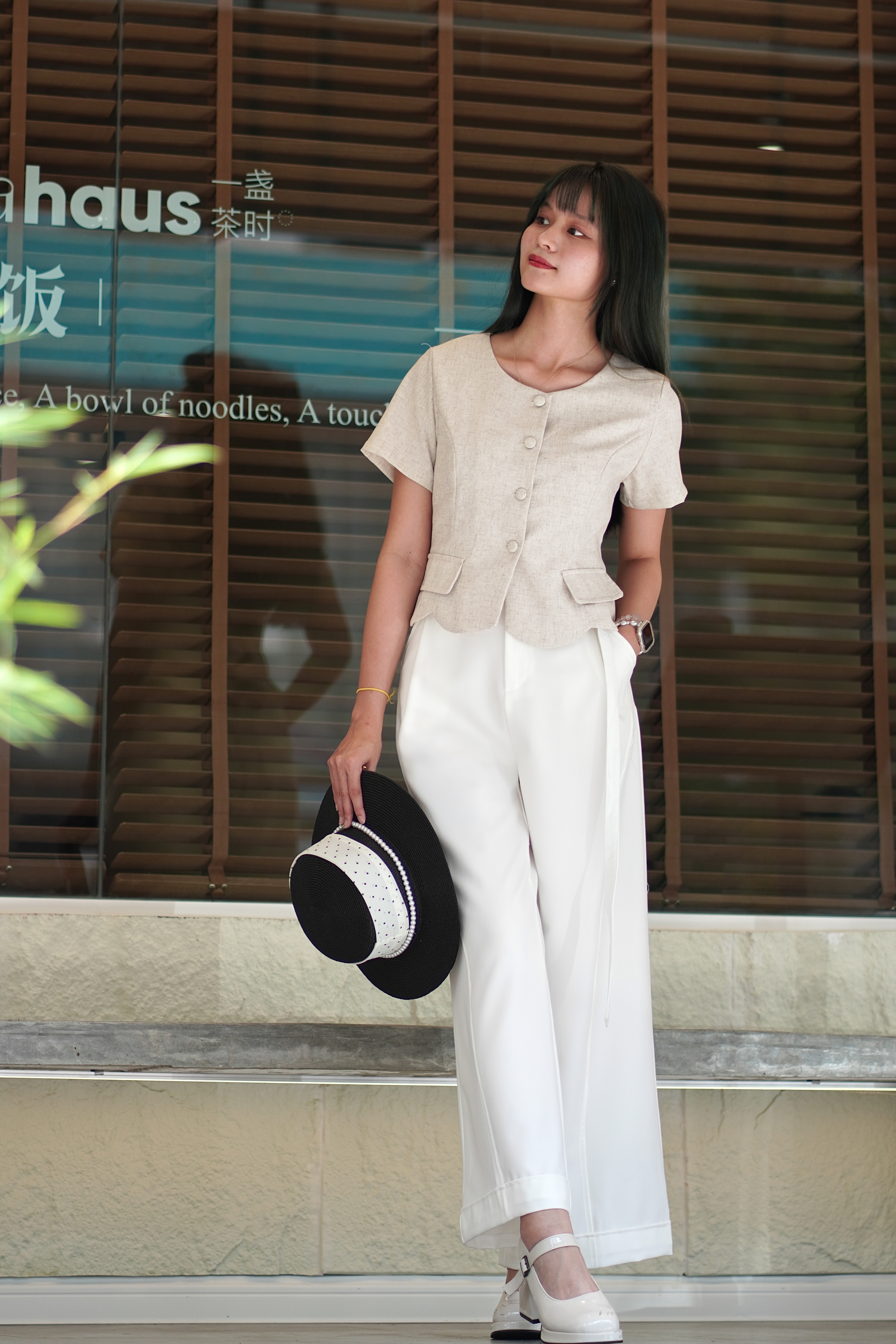 210506 Celeste Tailored Wide-Leg Pants