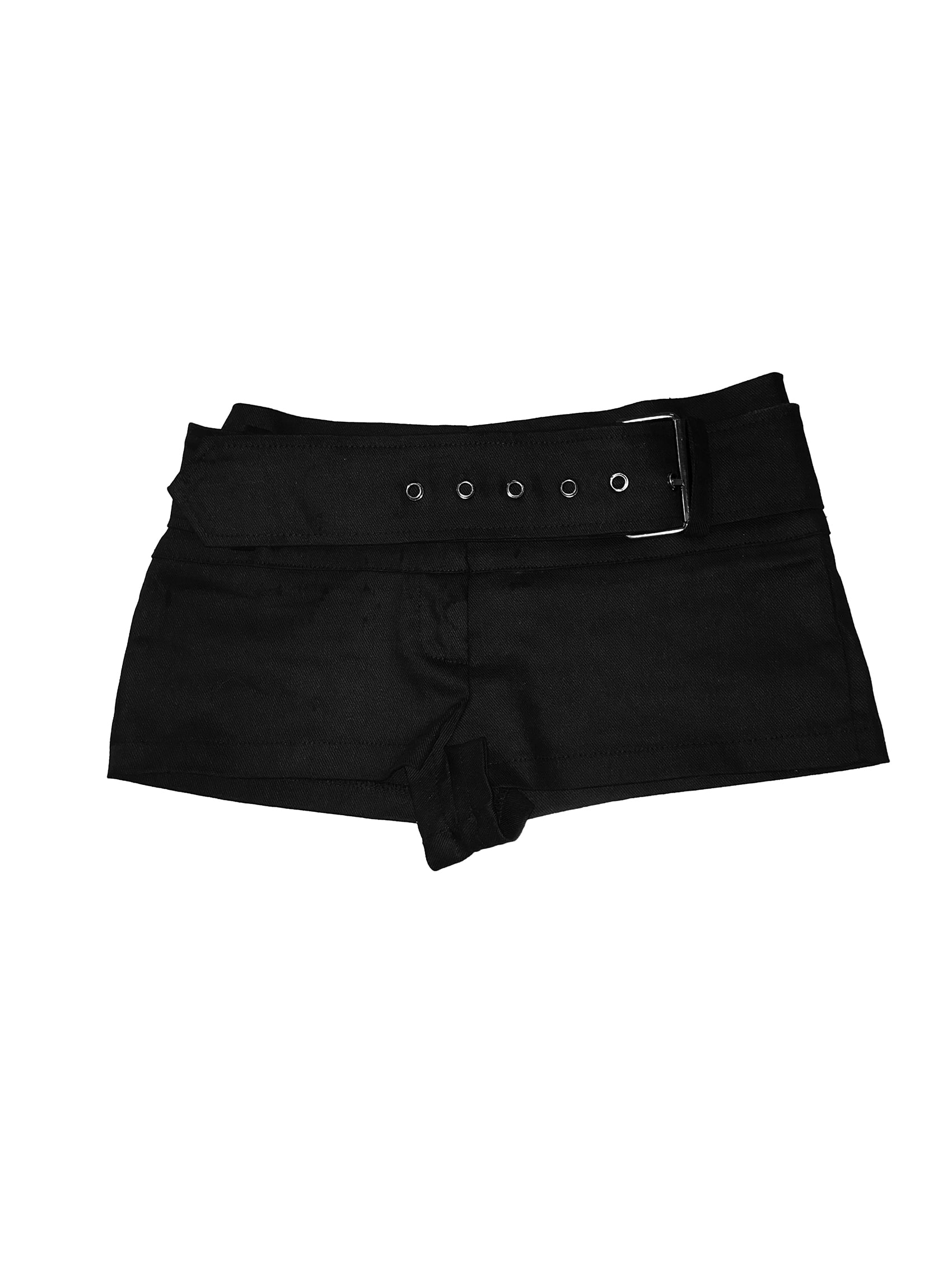 Low Rise Belted Micro Shorts