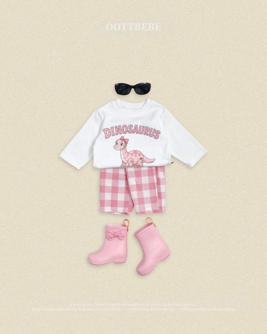 OOTT | Robot dinosaur top and bottom clothes set 