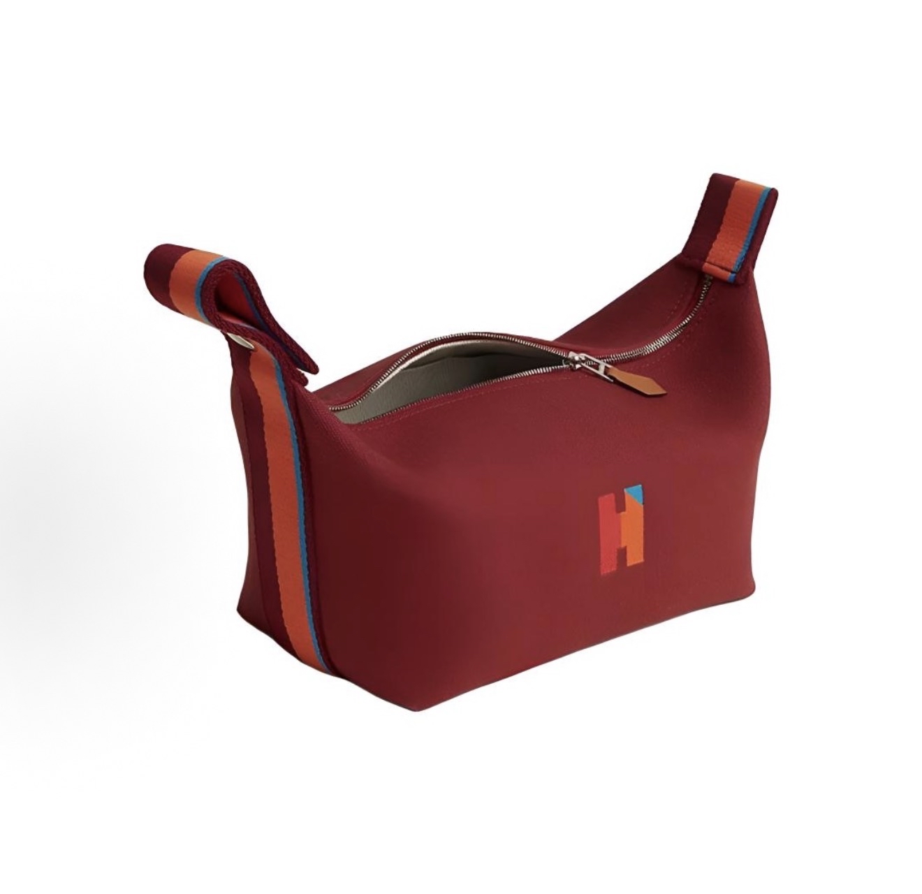 全新HERMES Bride-A Brac H刺繡 飯盒包Rough H PM SIZE 細尺寸漱洗包 收納袋