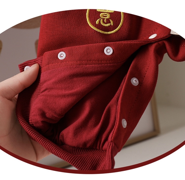 🧨新年款預訂🧨流蘇醒獅公仔唐裝長袖連身服