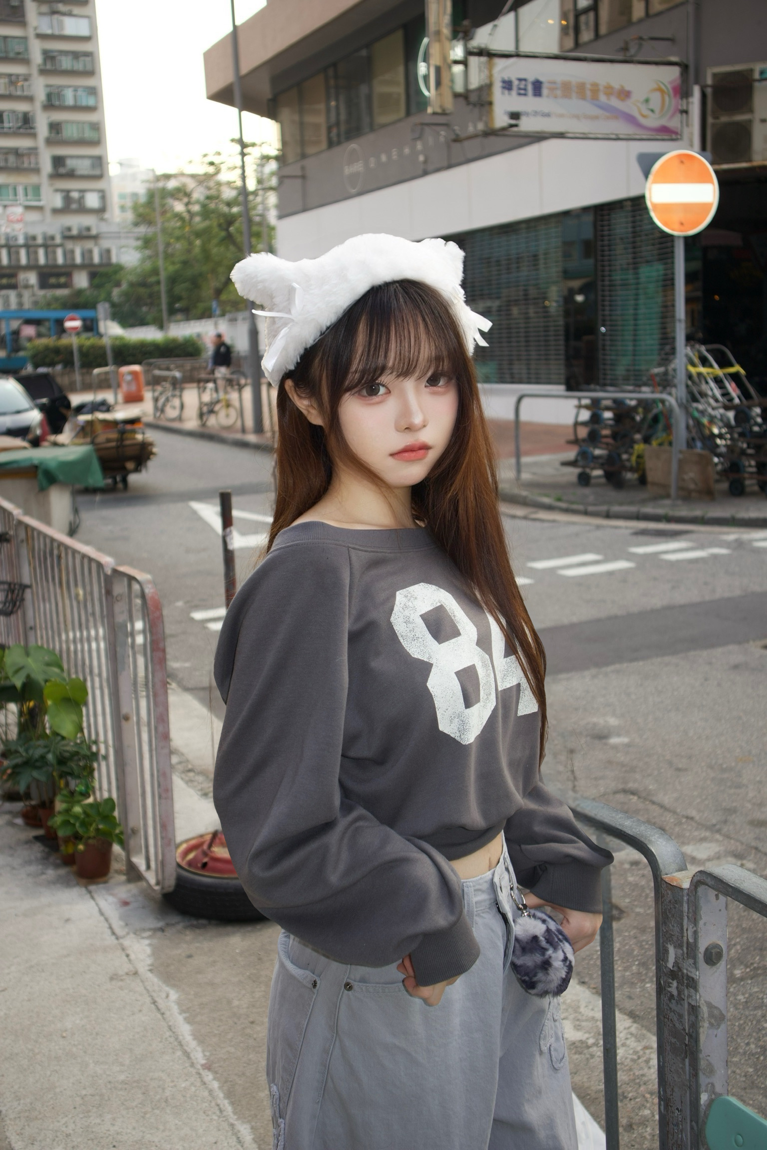 現貨✅韓國84 寬鬆長袖露膊hoodie 