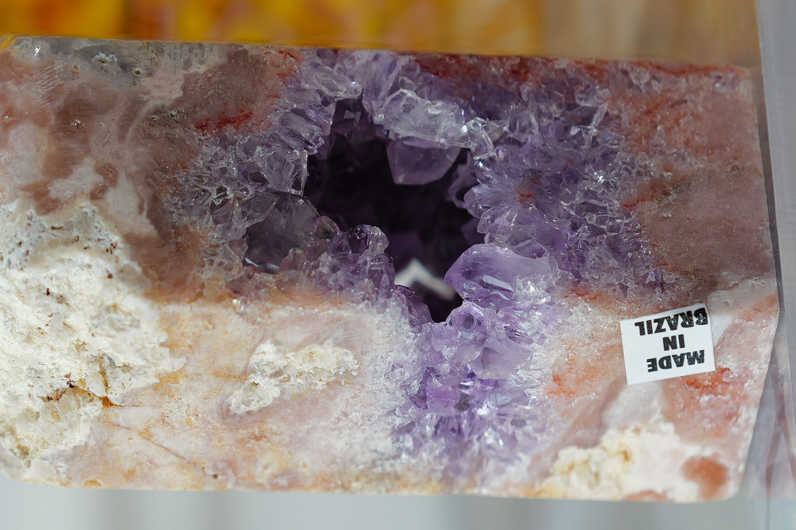 ༒10.2cm粉紅紫水晶 共生紫晶洞 晶牙六角柱༒ PA.6808C30GMm8-RA22*9js