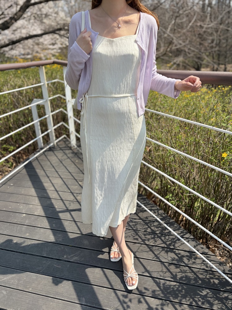 Romance Slim Cami Dress (Ivory)