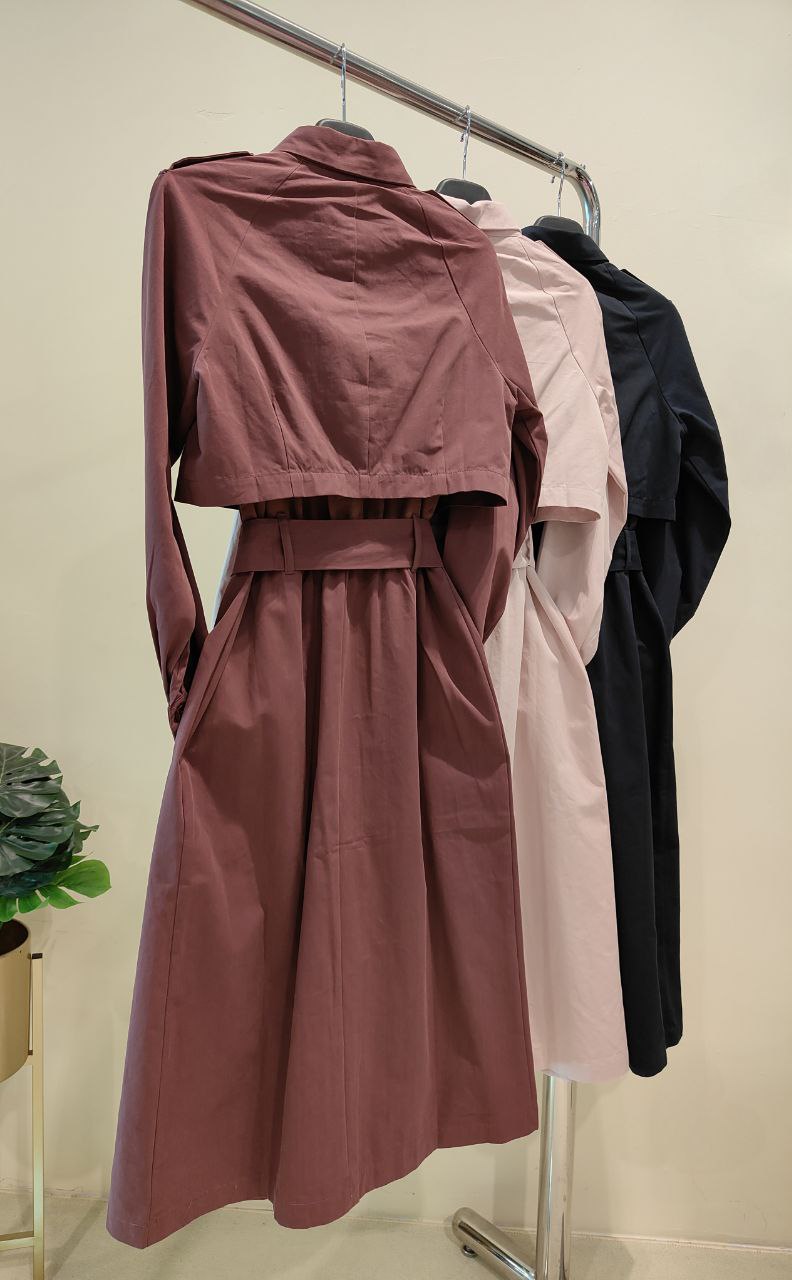 长袖假两件连身裙 2106