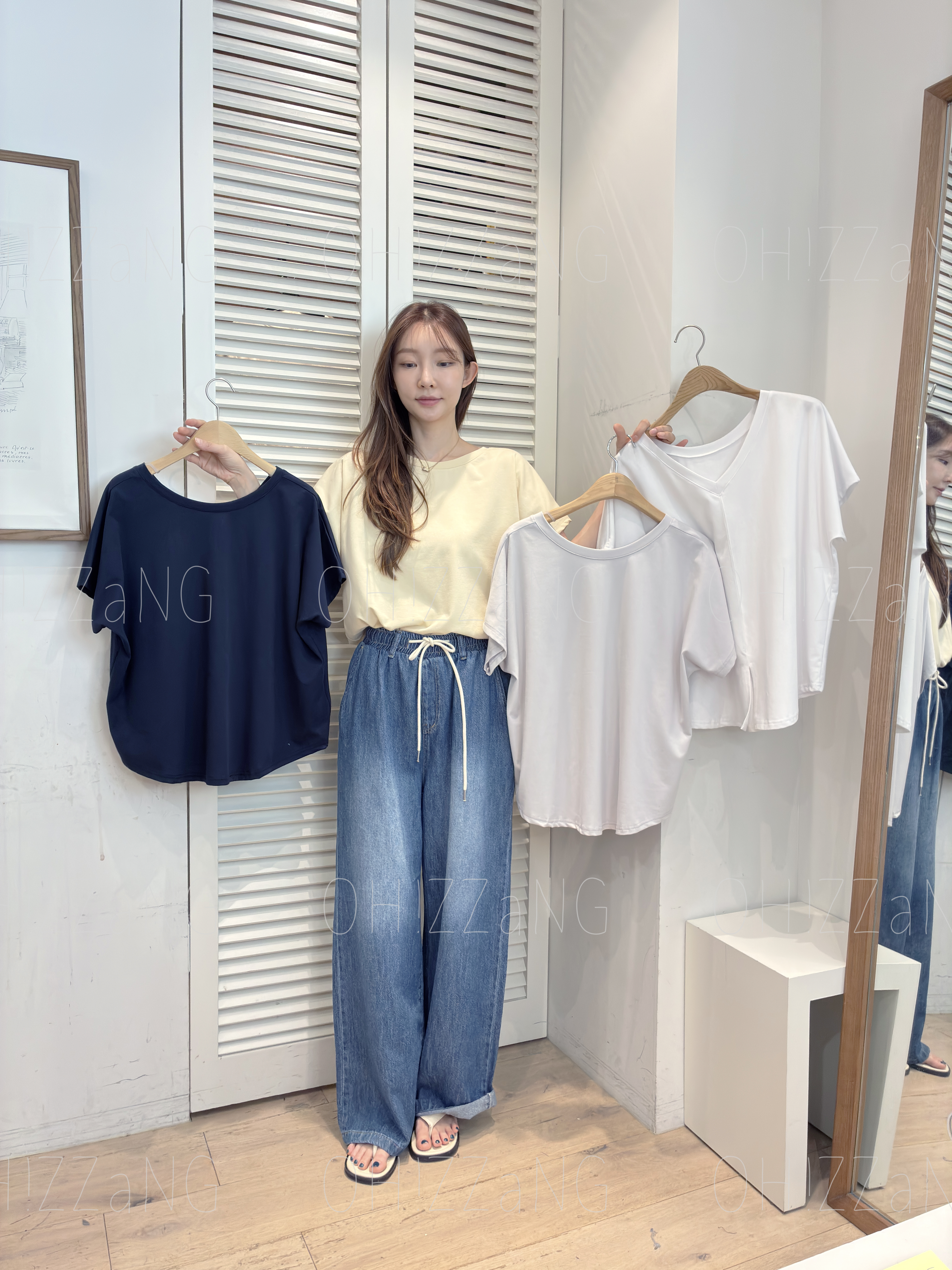 FV10_04 特別下擺V領TEE (4色)