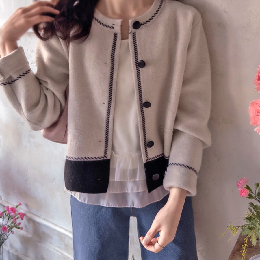 ❥Gemma 撞色外套。 