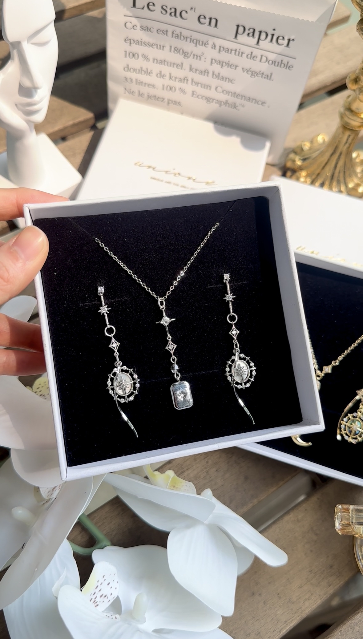 |組合裝| 貝殼幻光星耳環🐚+星光頸鍊✨