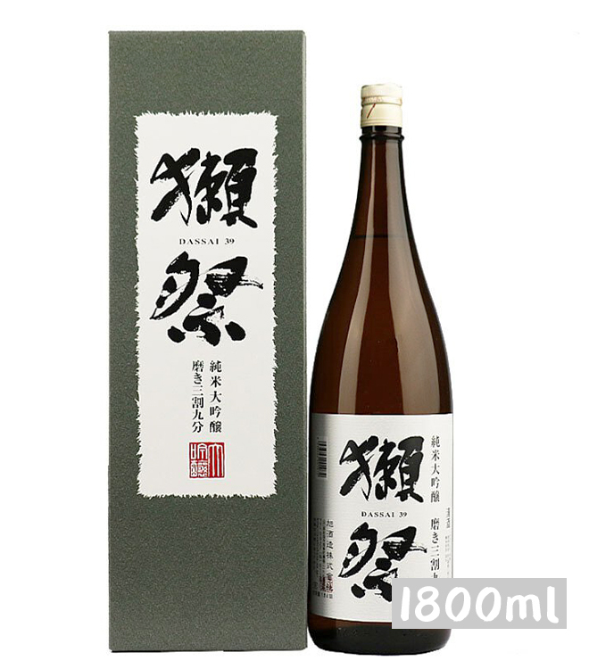 獺祭 磨き 三割九分 純米大吟釀 16% 1800mL 有盒 (1x12x1800ml)
