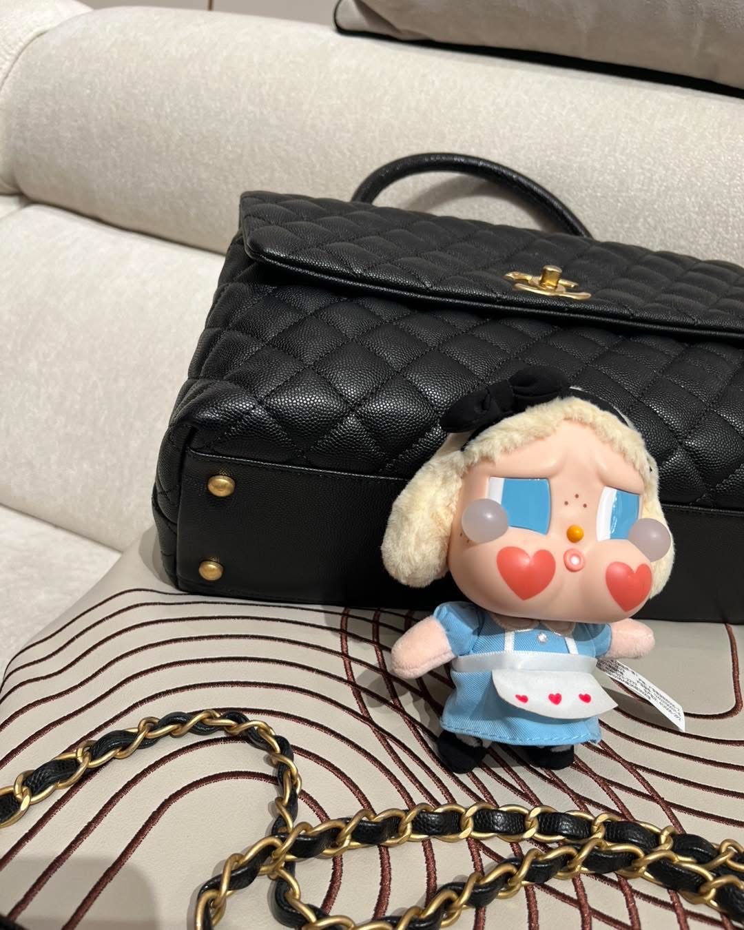 Chanel coco handle large黑色荔枝牛皮 100%Authentic ,99%new  ✅收據✅25card✅dust bag✅box