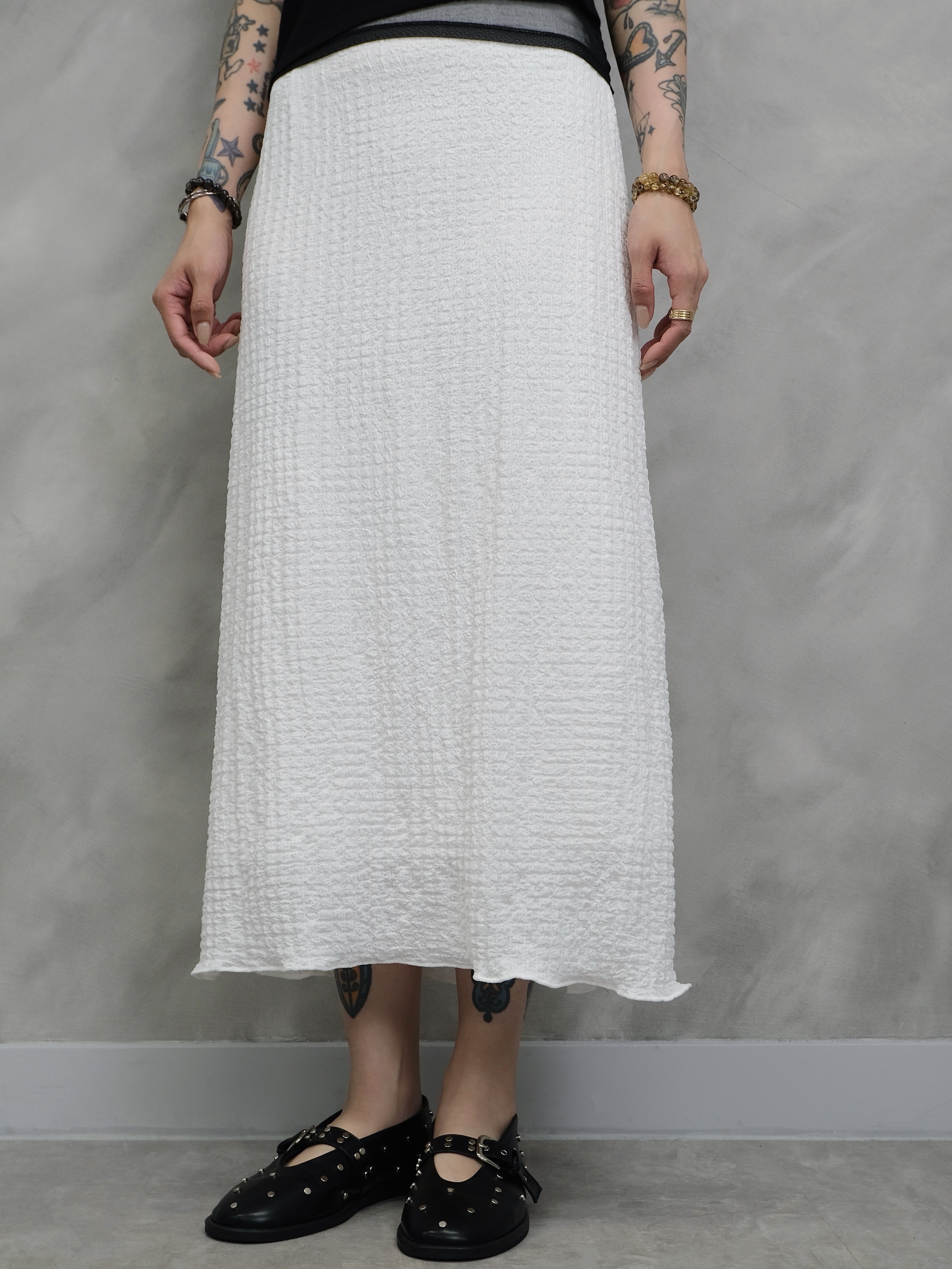 Textured basic skirt #sk42