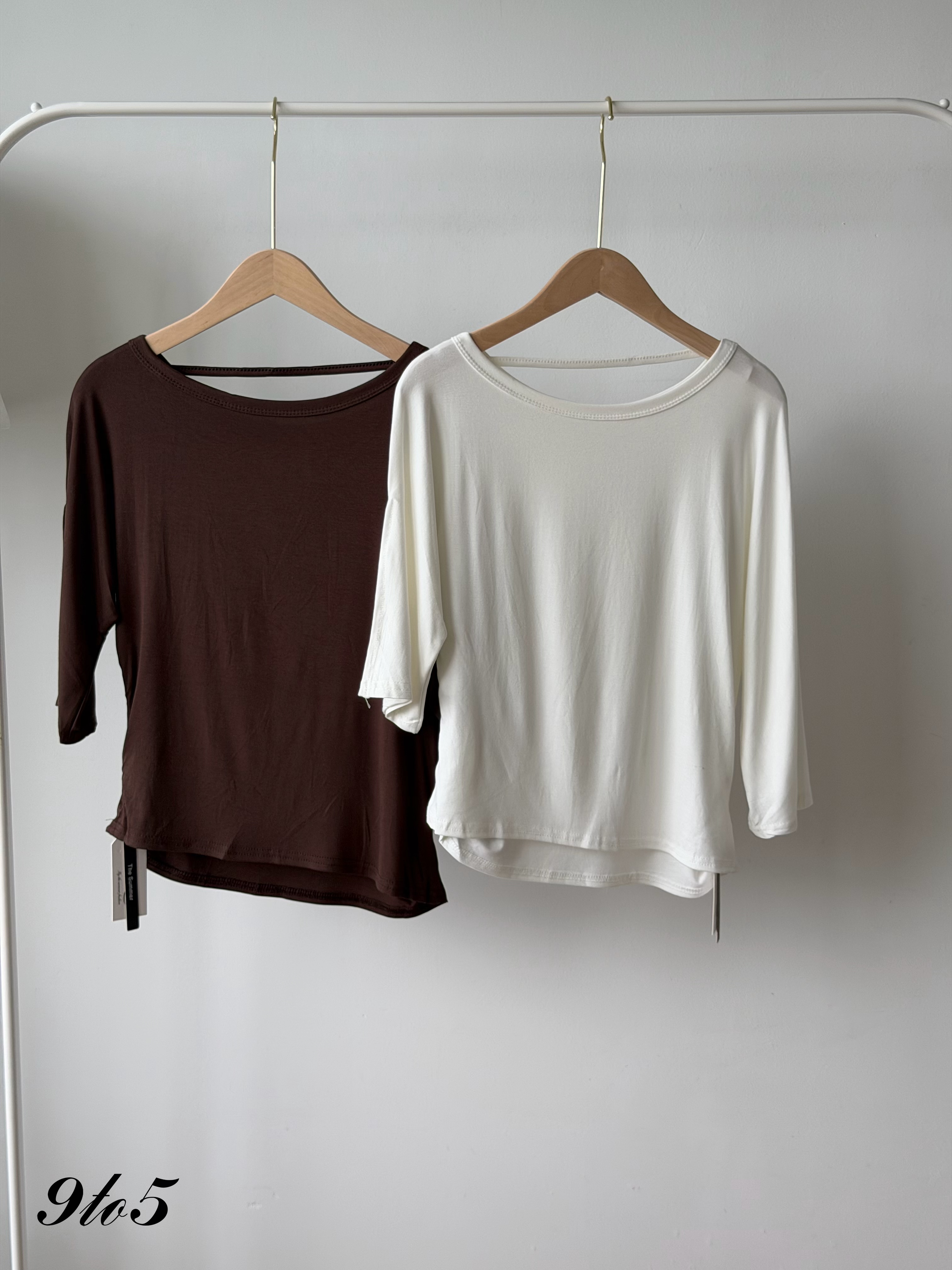 T4541 Irregular Sleeve Side Ruched Top - 4 Colors 
