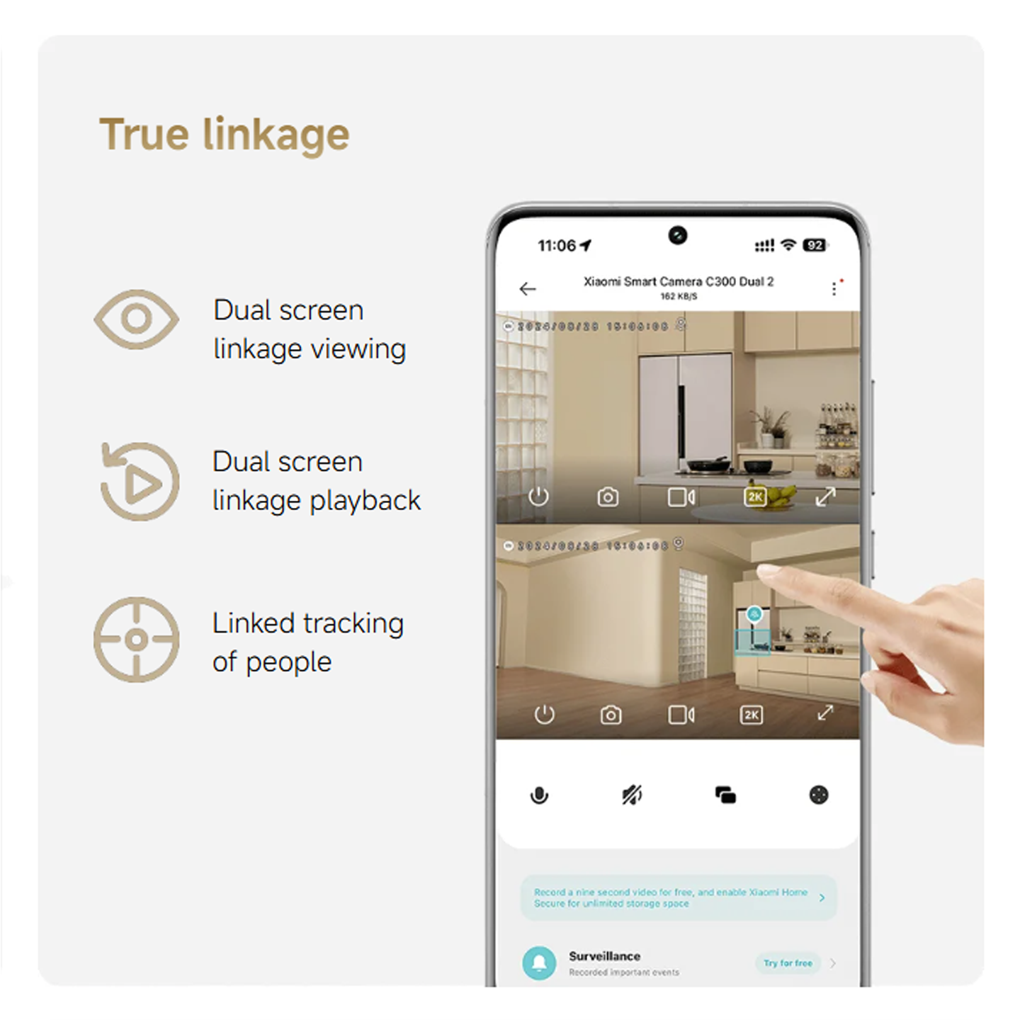 Xiaomi C300 Dual-Lens 360° Smart Camera PTZ (BHR9635MY)
