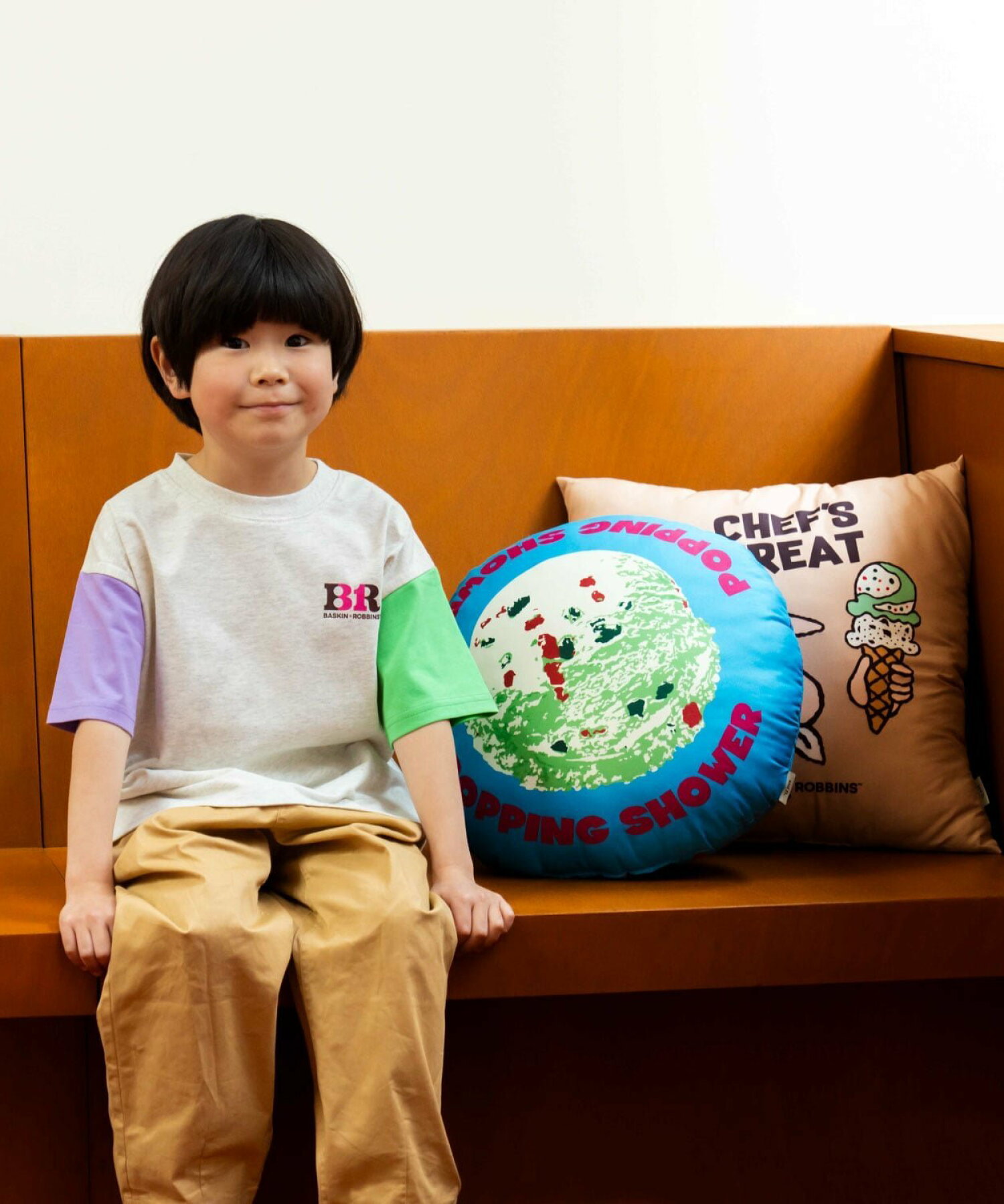 🆕【⭐訂購⭐】🇯🇵日本直送 🌀Baking Baskin-Robbins系列 復古手繪風 拼色袖 短袖 tee［2款選］🌀 [ELHA-0033][260908]