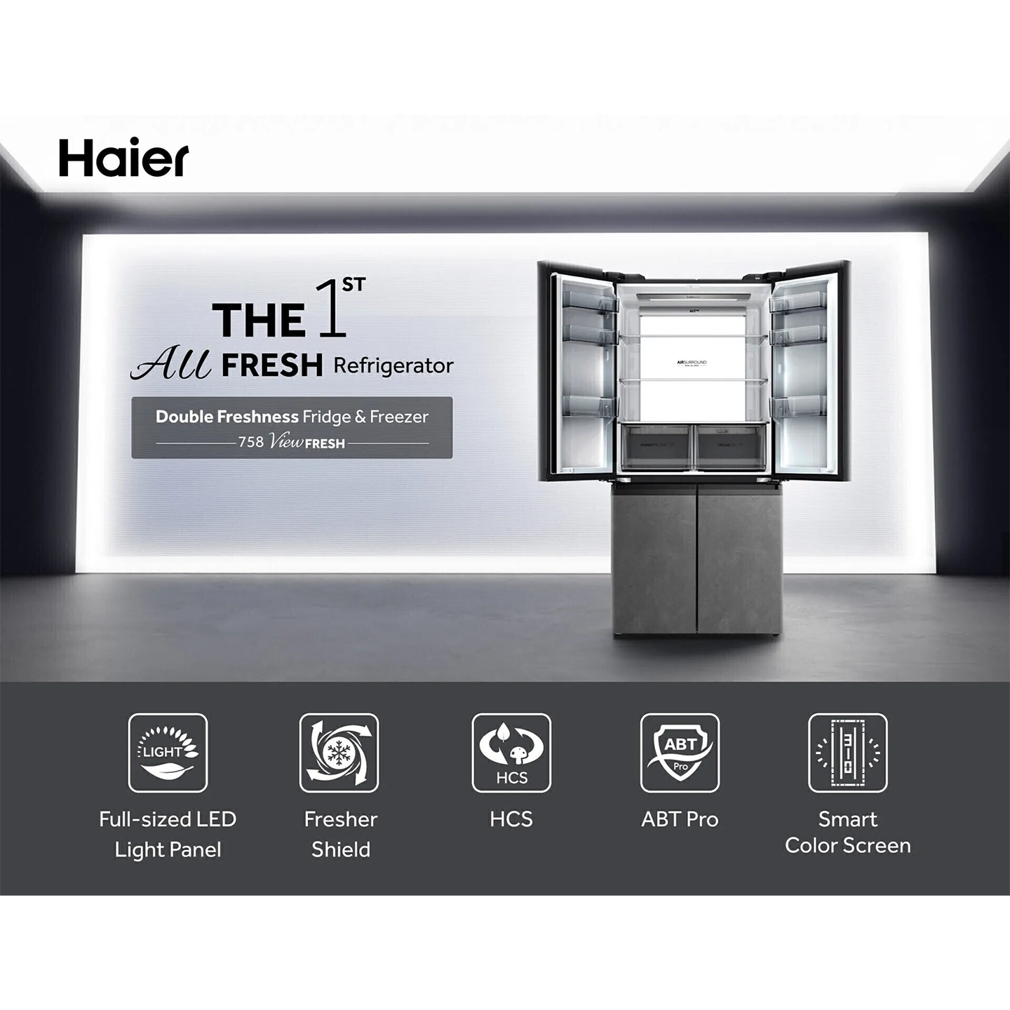 Haier 758L Multi-Door Inverter Glass Fridge (HRF-IM758FG)