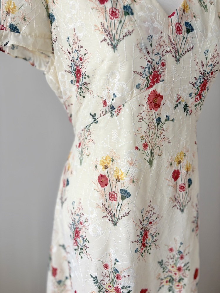 Premium Embroidered Floral Dress