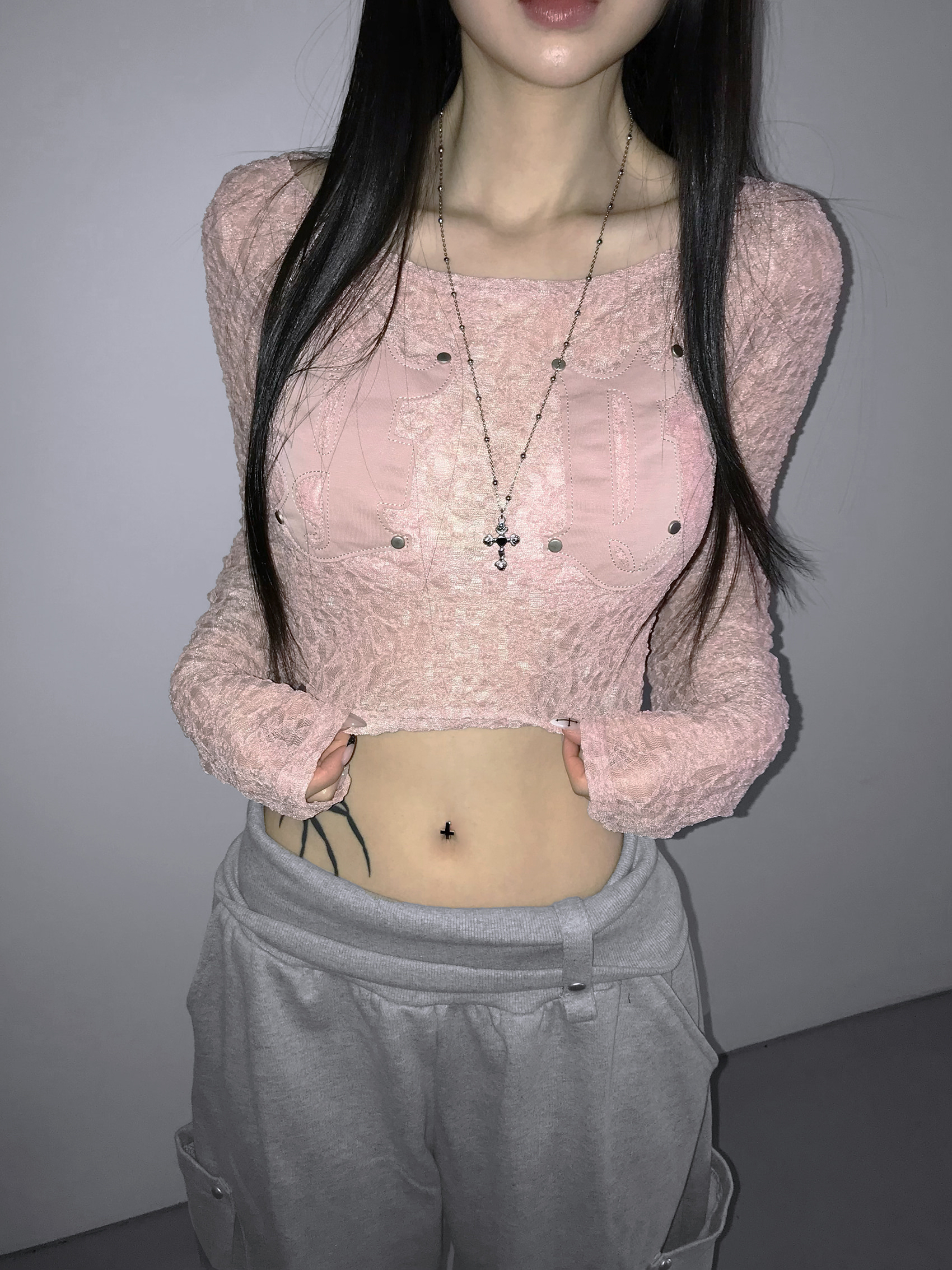 Folded Waist Cargo Sweatpants