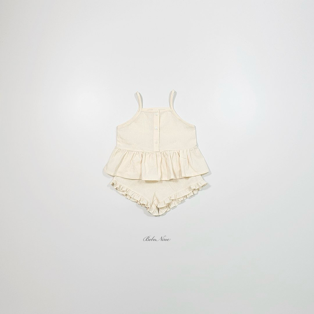 ☀️預訂 韓國直送☀️🇰🇷Bebenine兩色荷葉邊下擺吊帶上下套裝