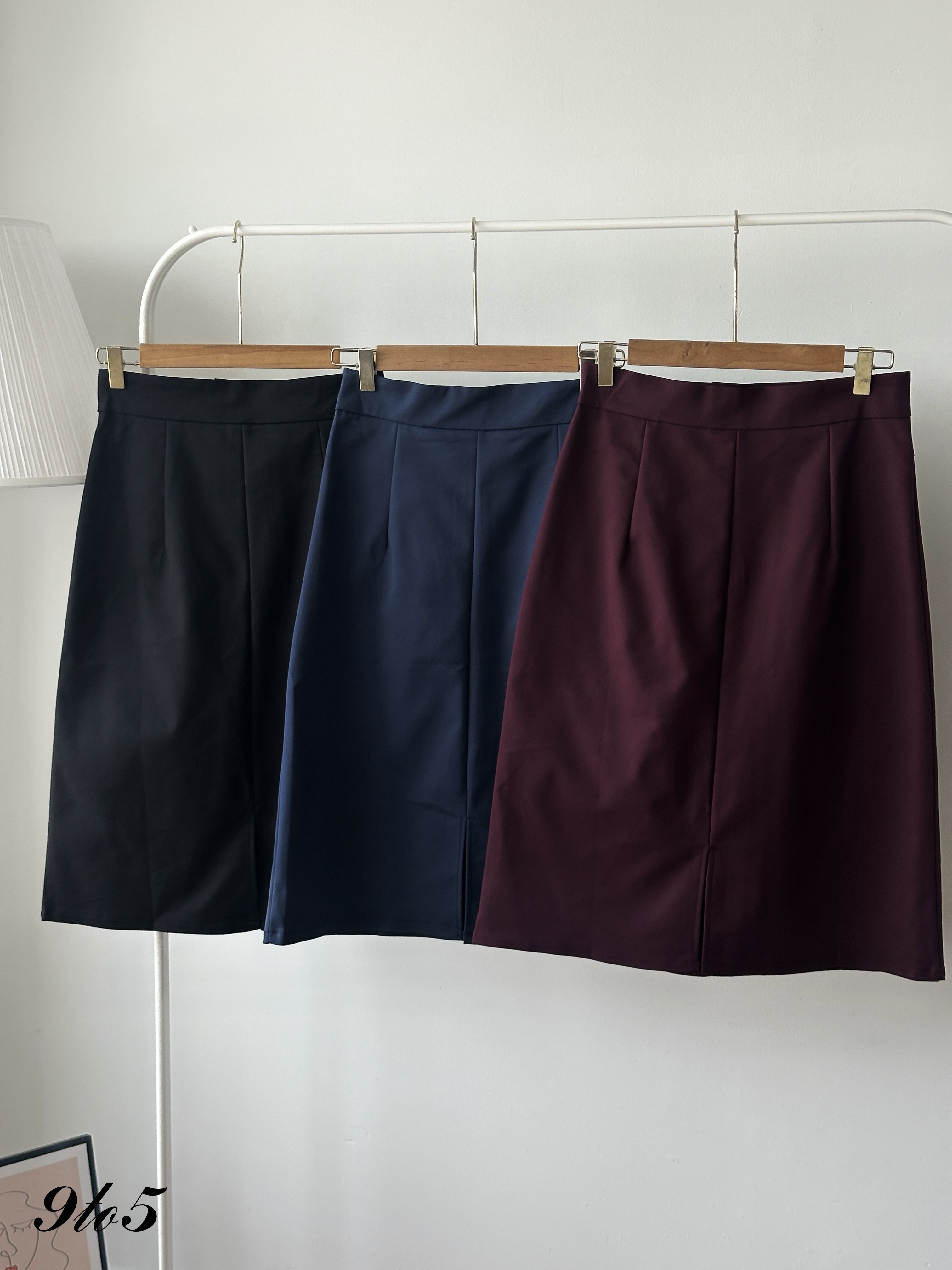 S2004 A Line Midi Skirt - 3 Colors 