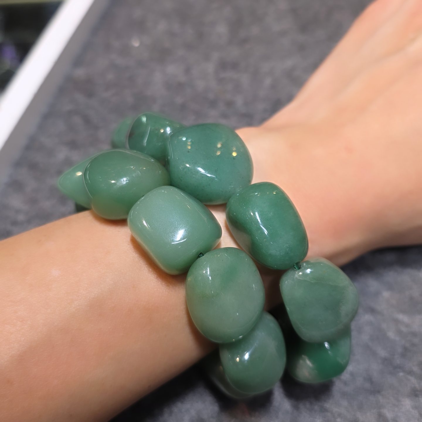 綠東寧不定形手串(Green Aventurine)