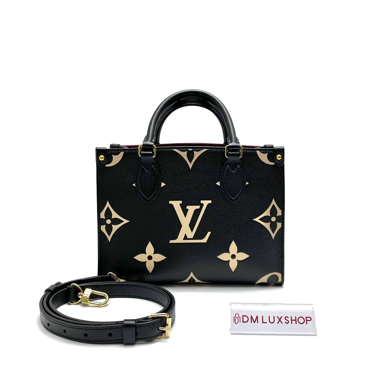 LV Bicolour Black Empreinte Leather OnTheGo PM