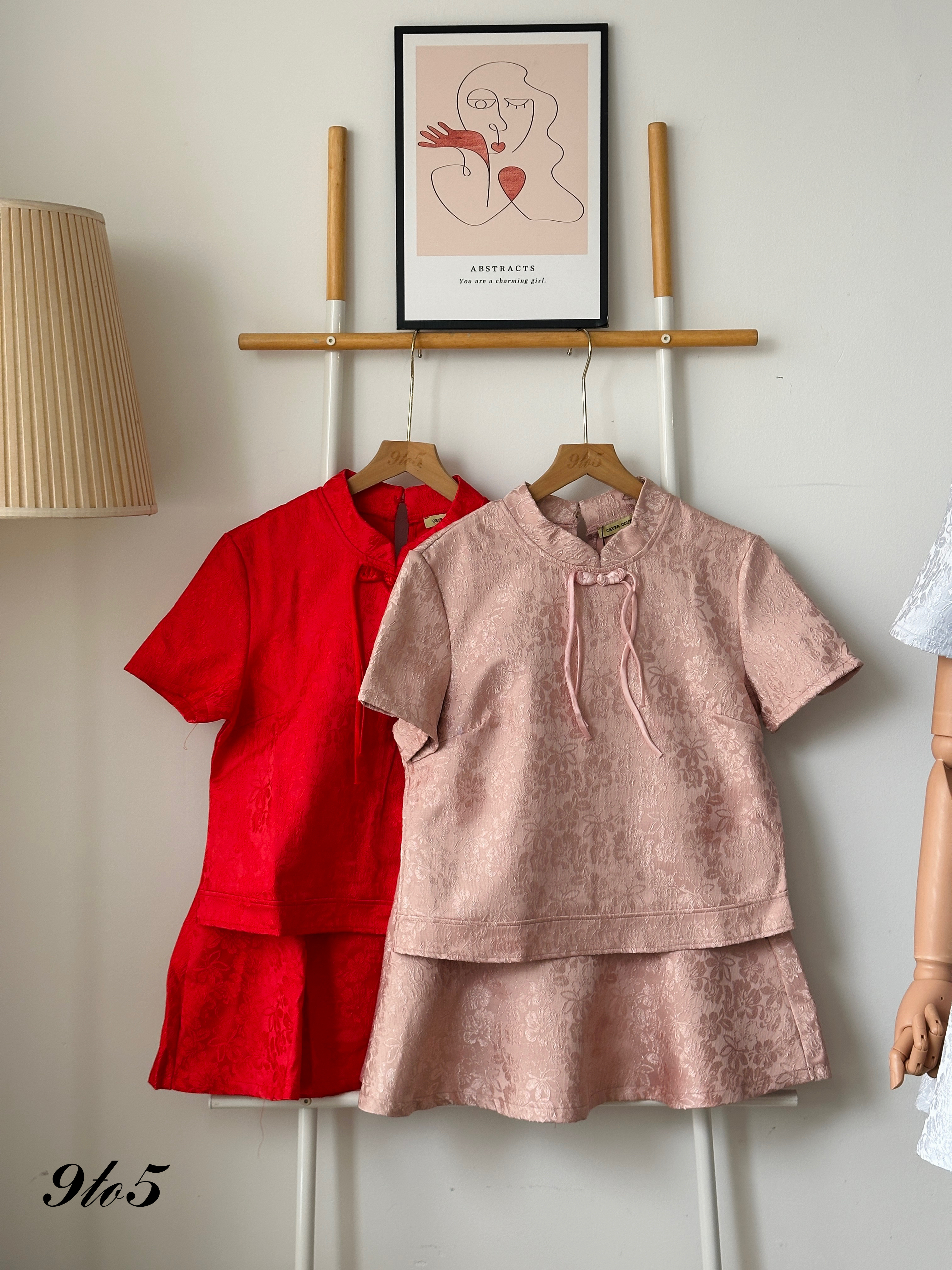 D2306 Cheongsam Matching Set - 3 Colors