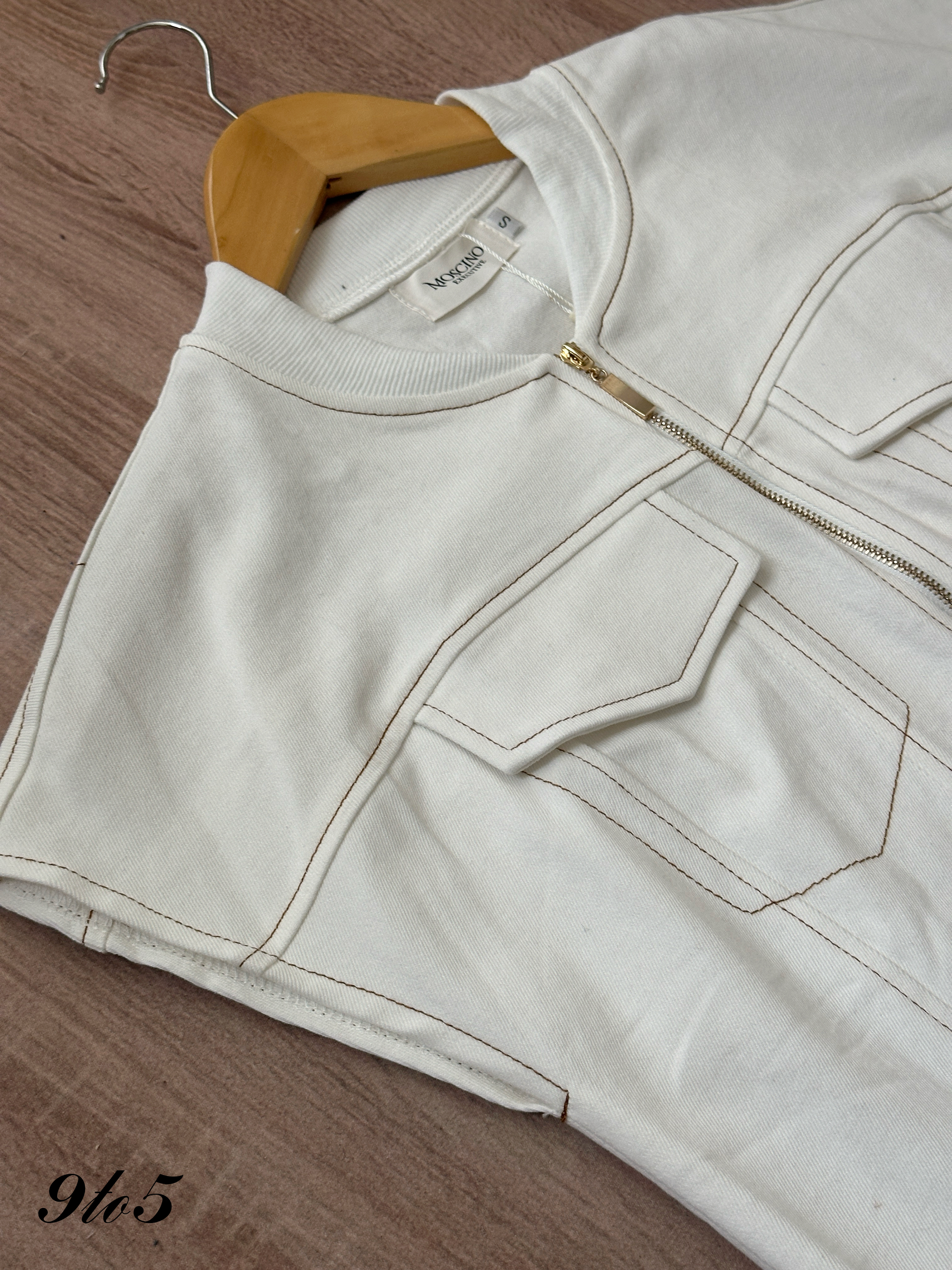 T4388 Cape Sleeve Denim Zipped Top - 3 Colors 