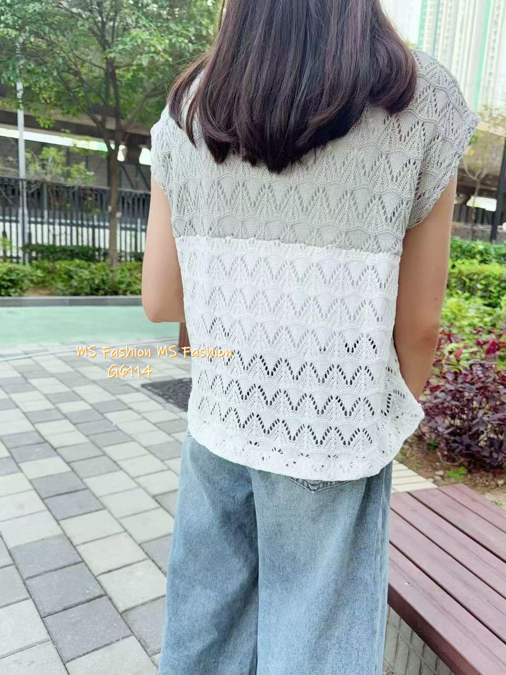 G6114 韓國🇰🇷拼色針織top set