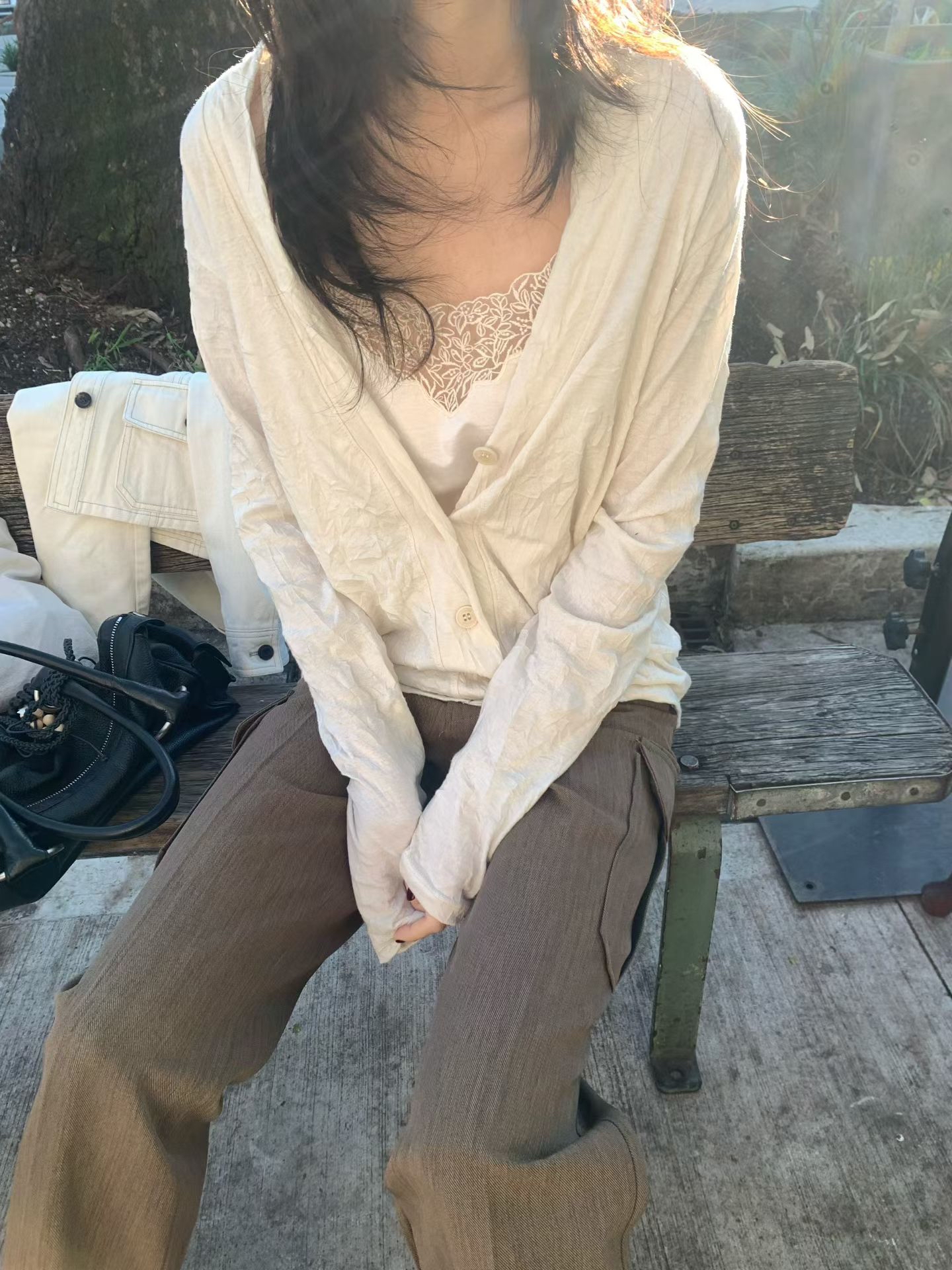 Details cotton cardigan