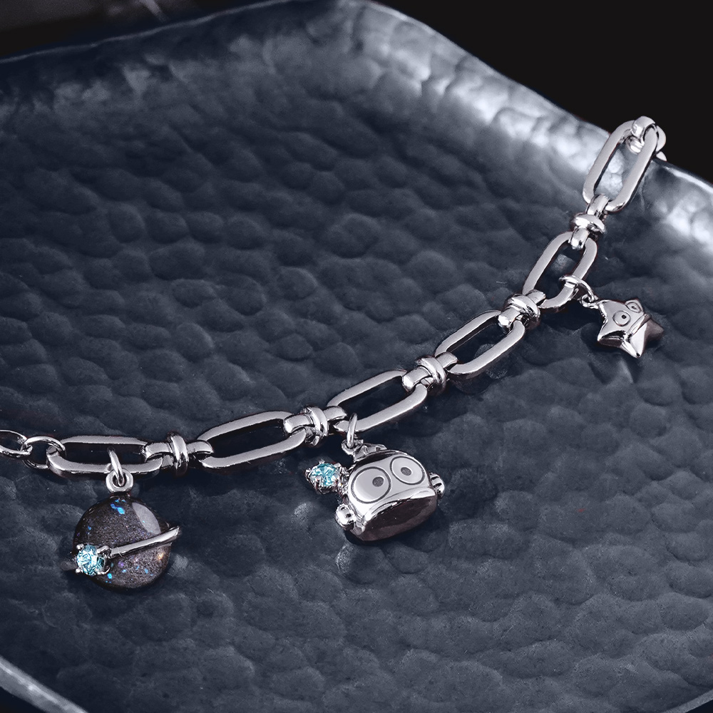  📦訂購 台灣限定 三麗鷗SanrioＸSTORY 故事銀飾 Hangyodon 星球系列 水怪 晶鑽造型手鏈