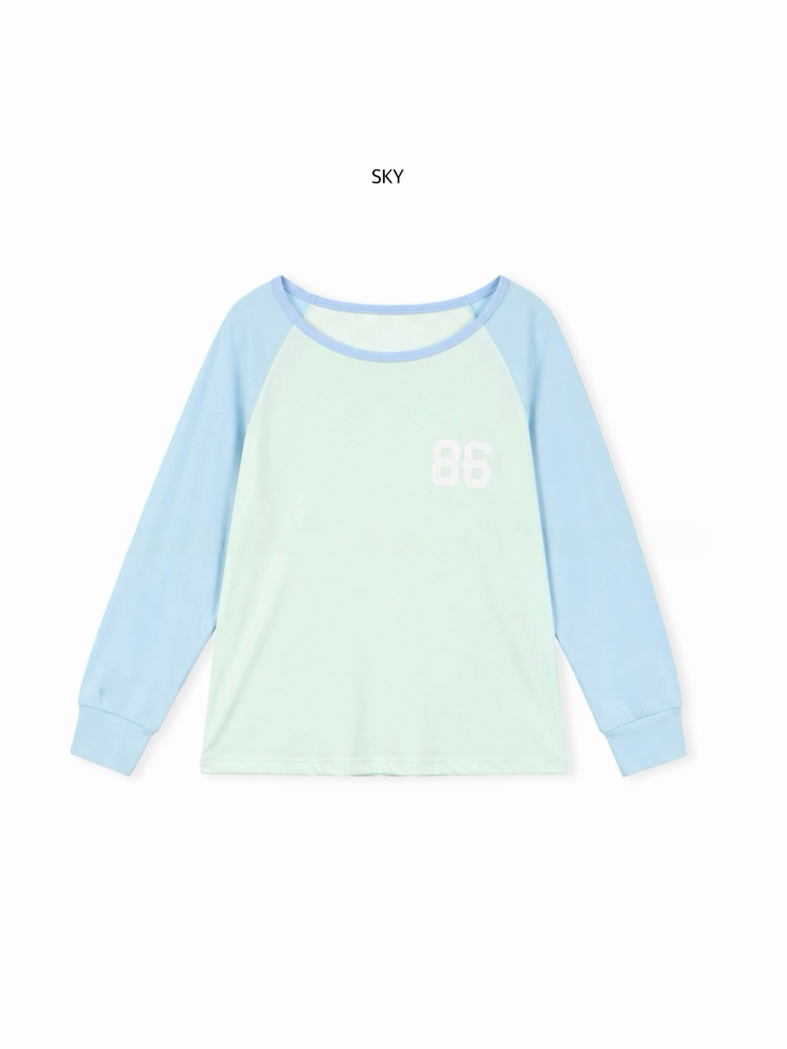 Graphic Raglan Long Sleeve Top